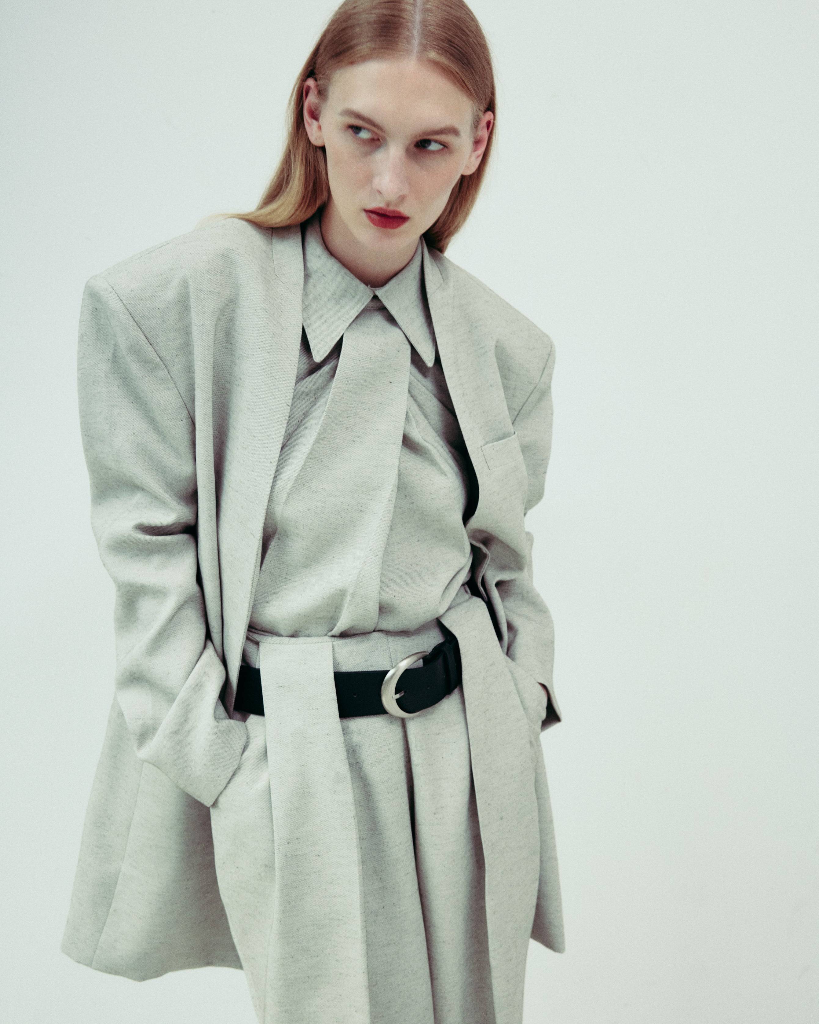 DROP EDITION Oversized Linen Blazer