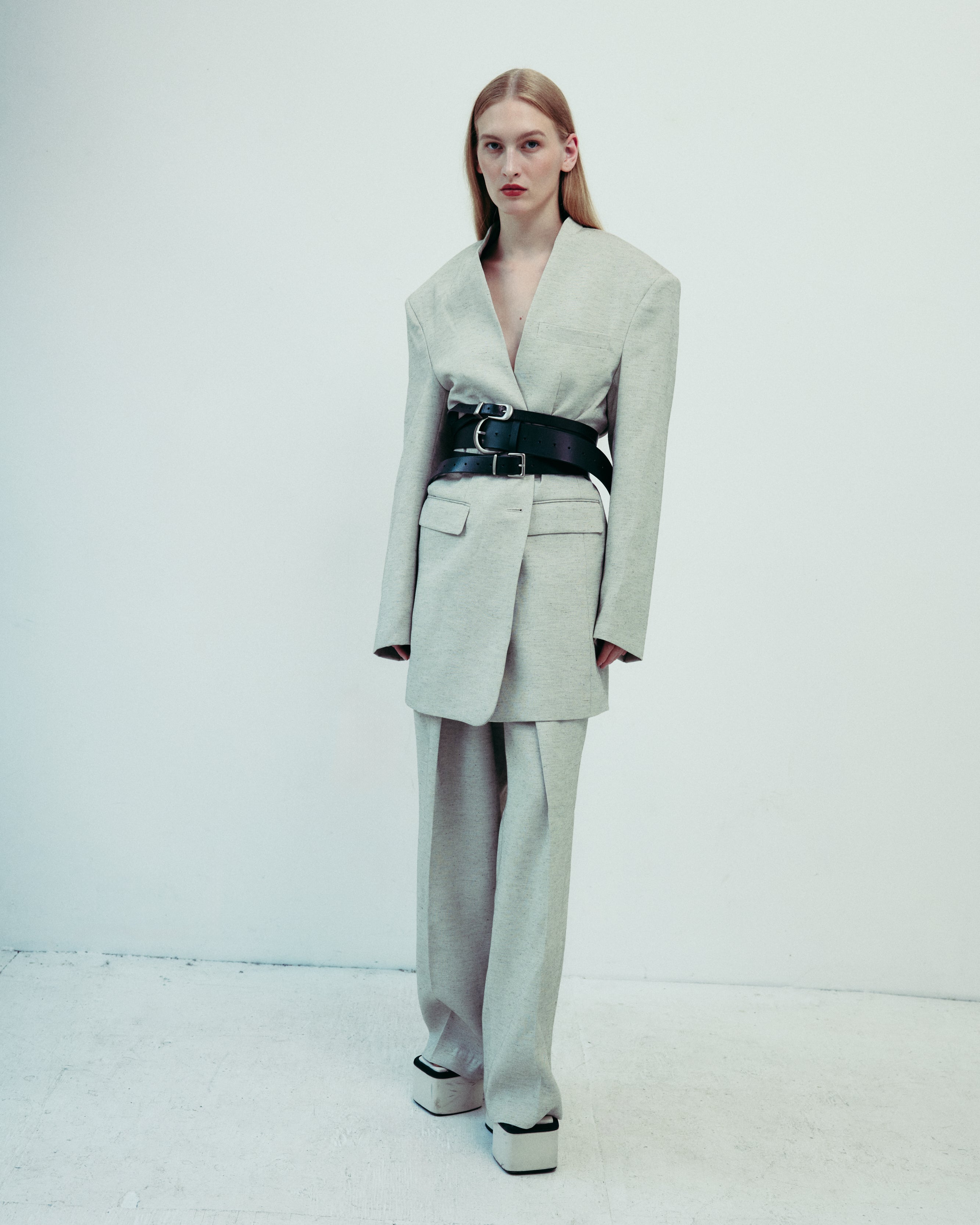 DROP EDITION Oversized Linen Blazer