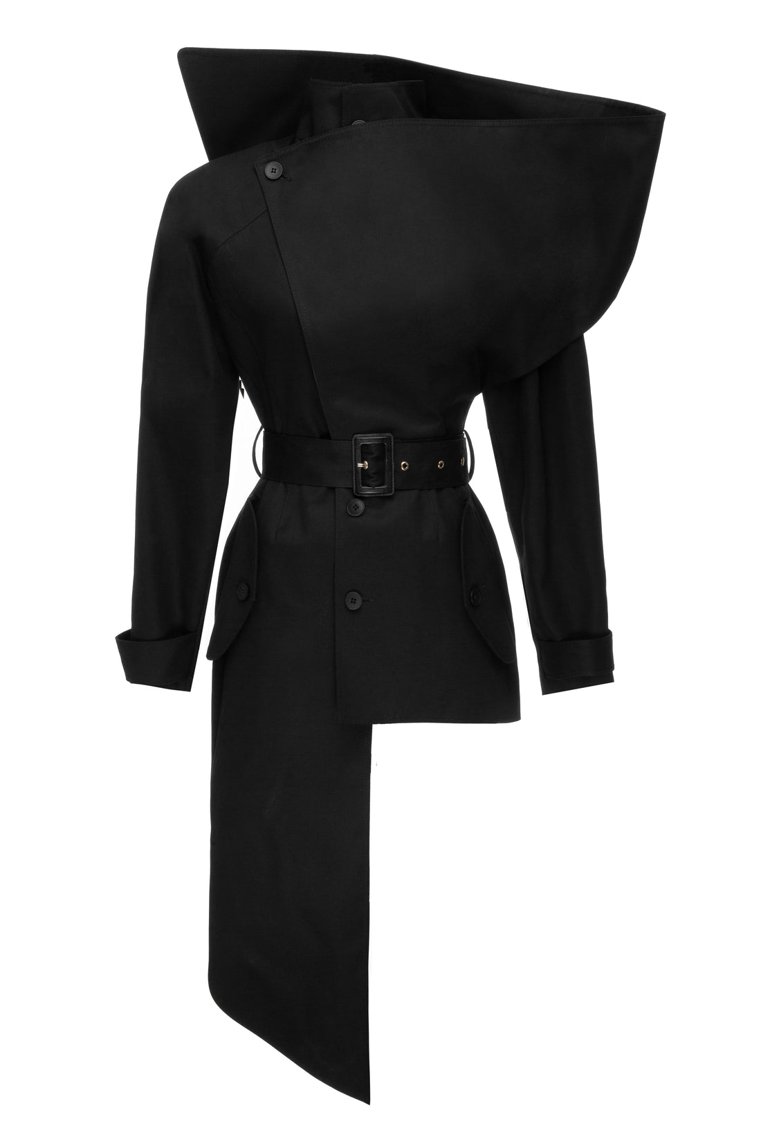 SITUATIONIST Black Asymmetrical Coat