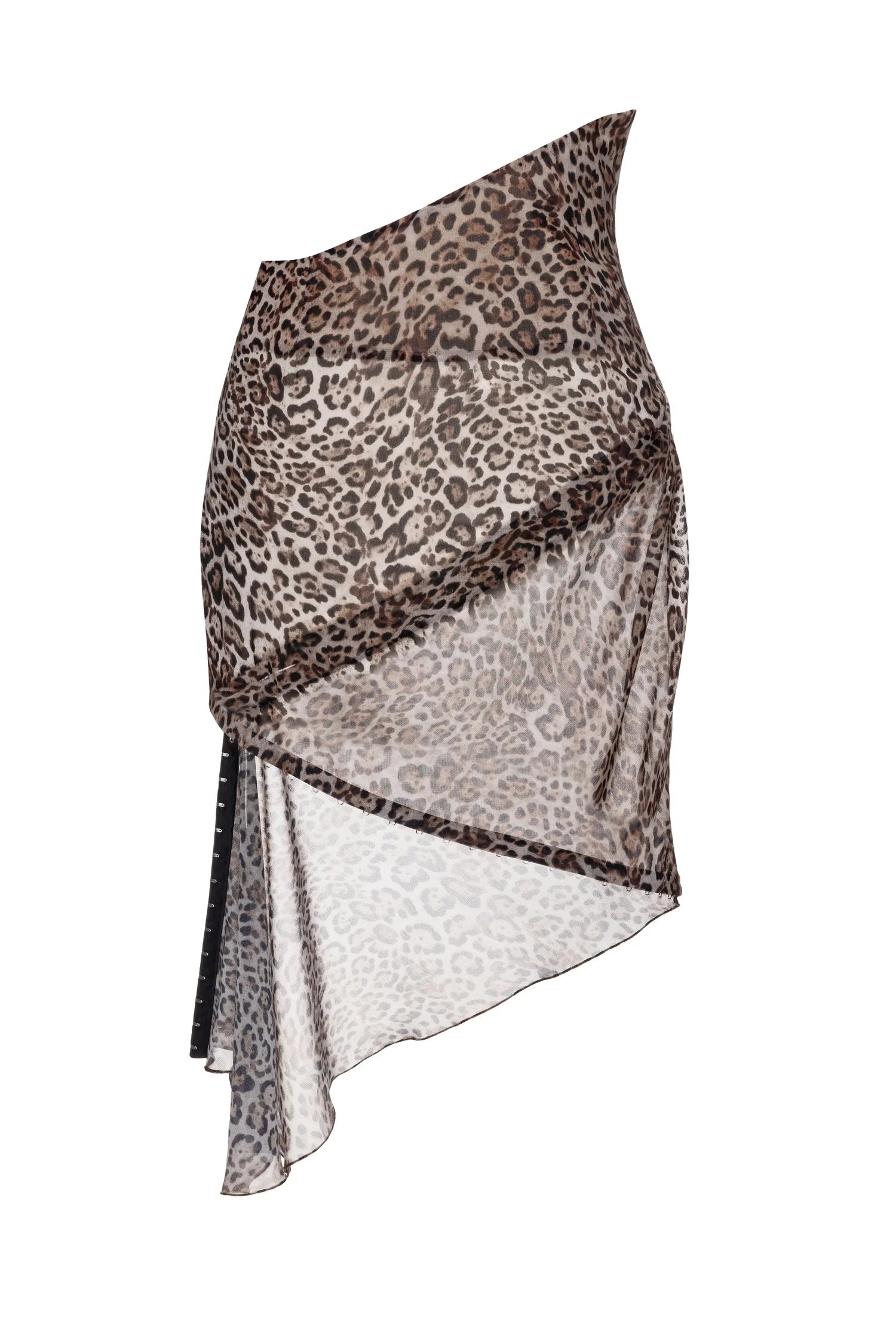 SITUATIONIST Sheer Leopard Skirt