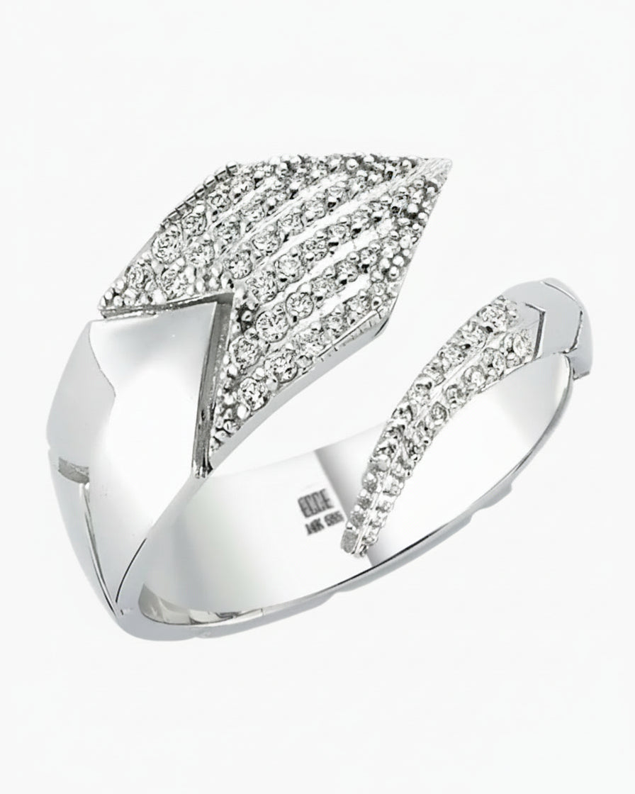 ECCE Le Serpent Diamond Ring White Gold