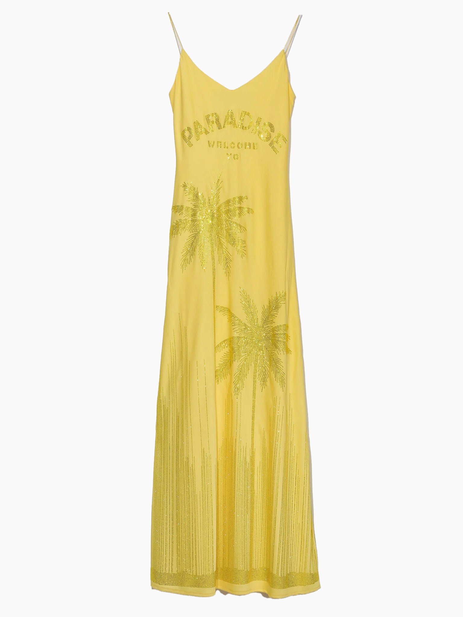 FILLES A PAPA Sunset Yellow Crystal Long Dress