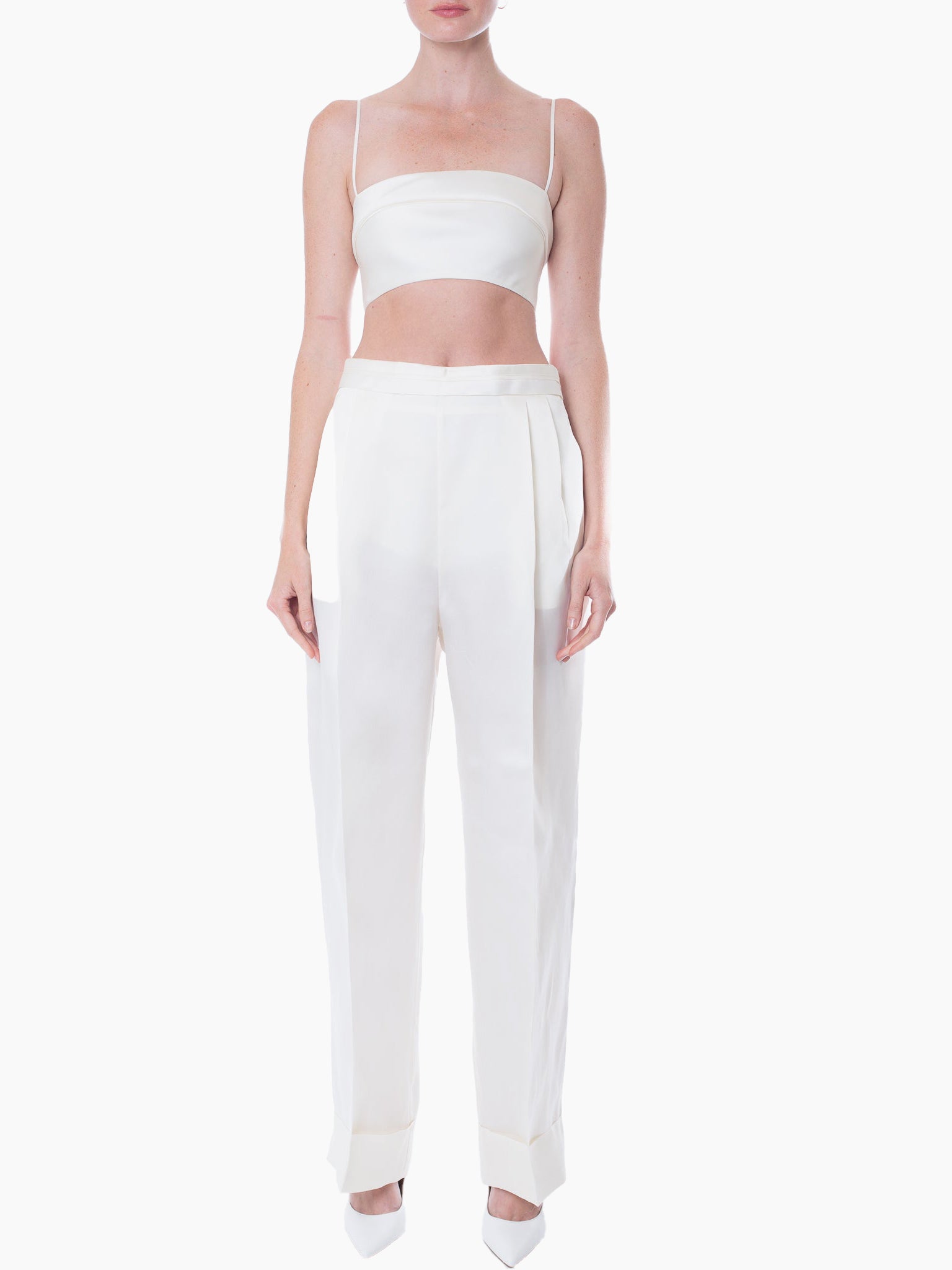 GIA STUDIOS Silk Straight Trousers