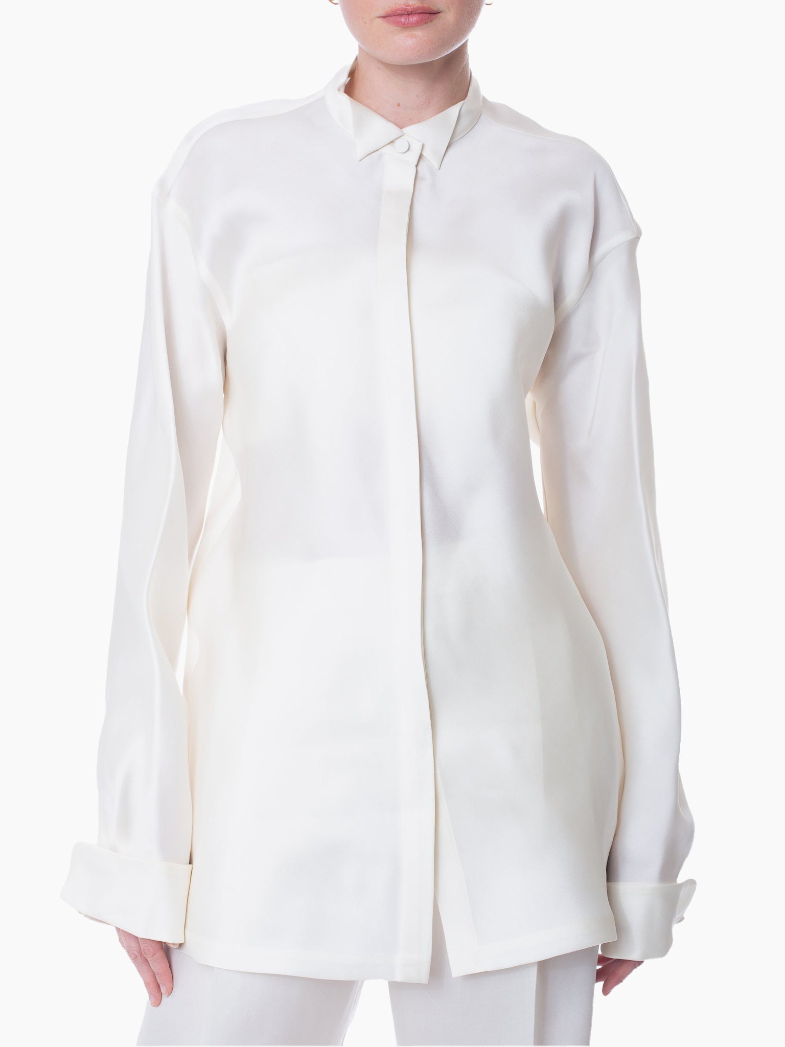 GIA STUDIOS Tuxedo Silk Shirt