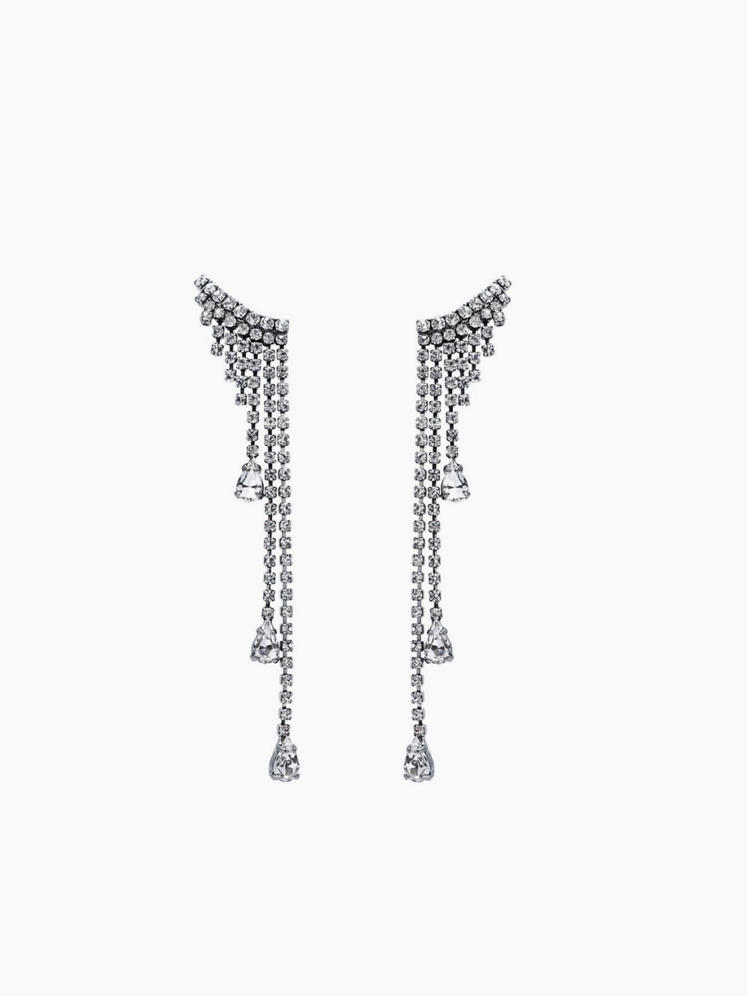 HELENE ZUBELDIA BO817 Crystal Waterfall Drop Earrings