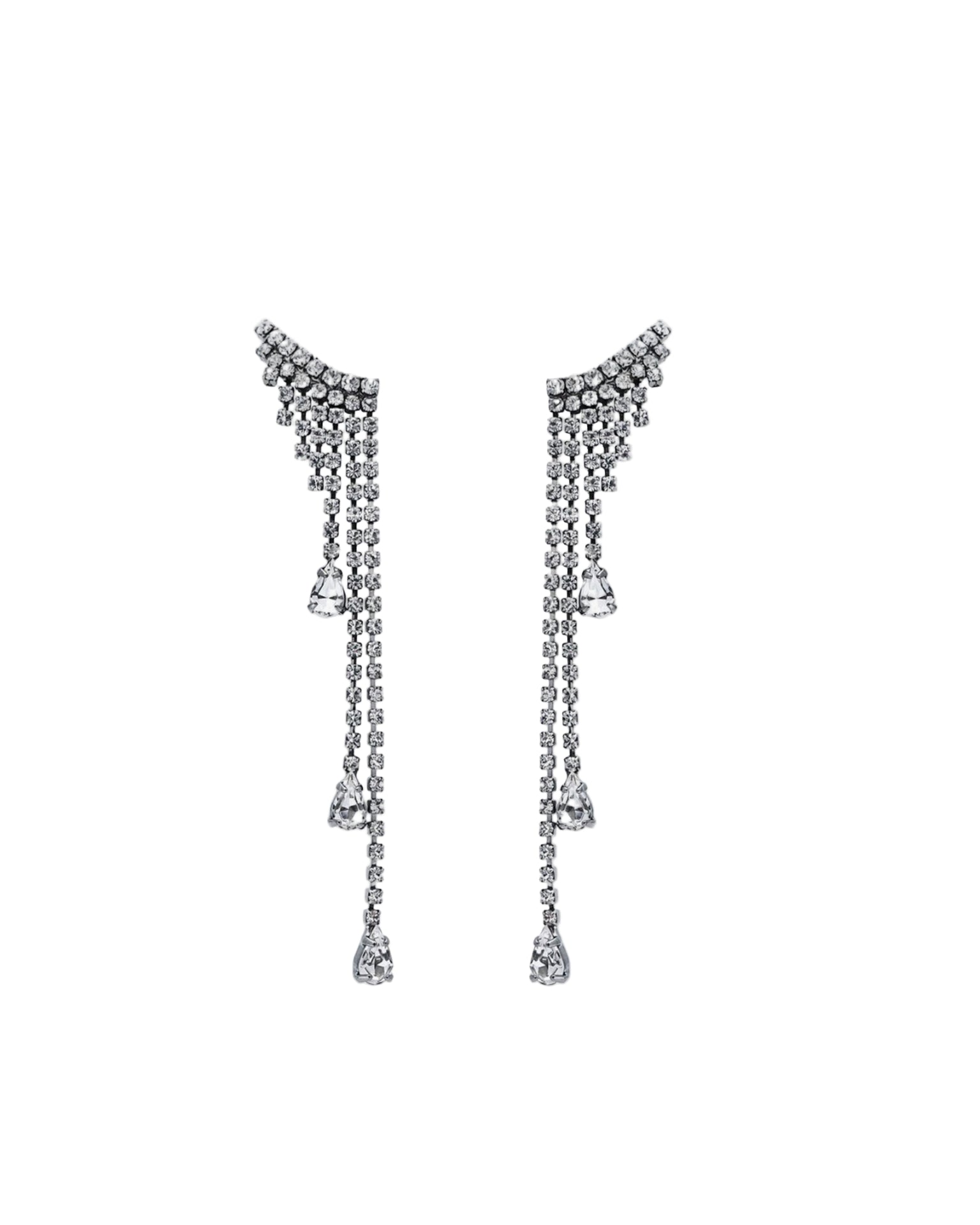 HELENE ZUBELDIA BO817 Crystal Waterfall Drop Earrings
