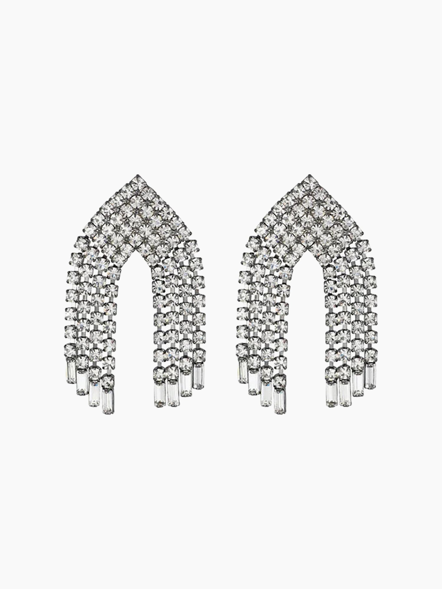 HELENE ZUBELDIA Crystal Fringe Earring