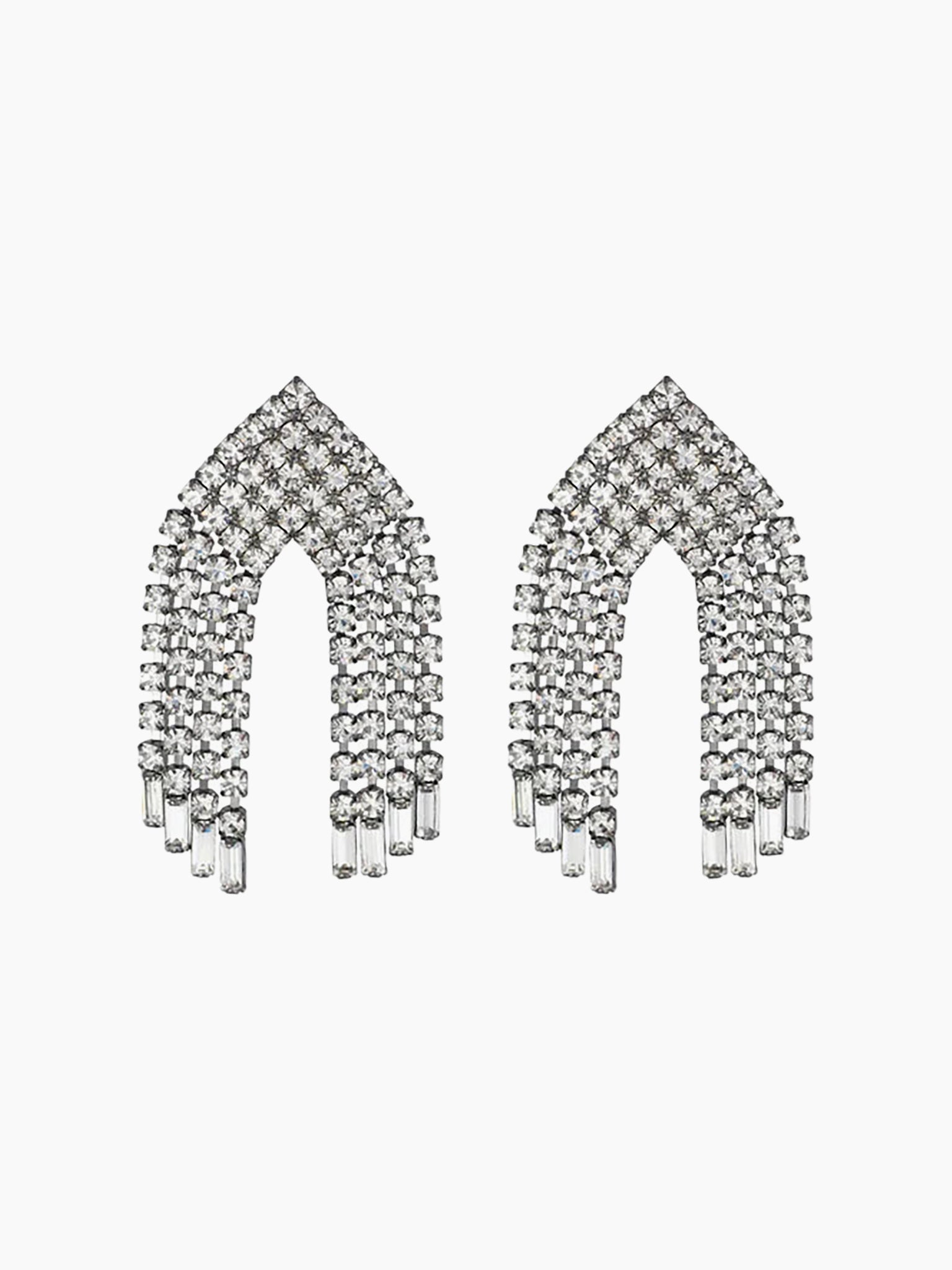 HELENE ZUBELDIA Crystal Fringe Earring