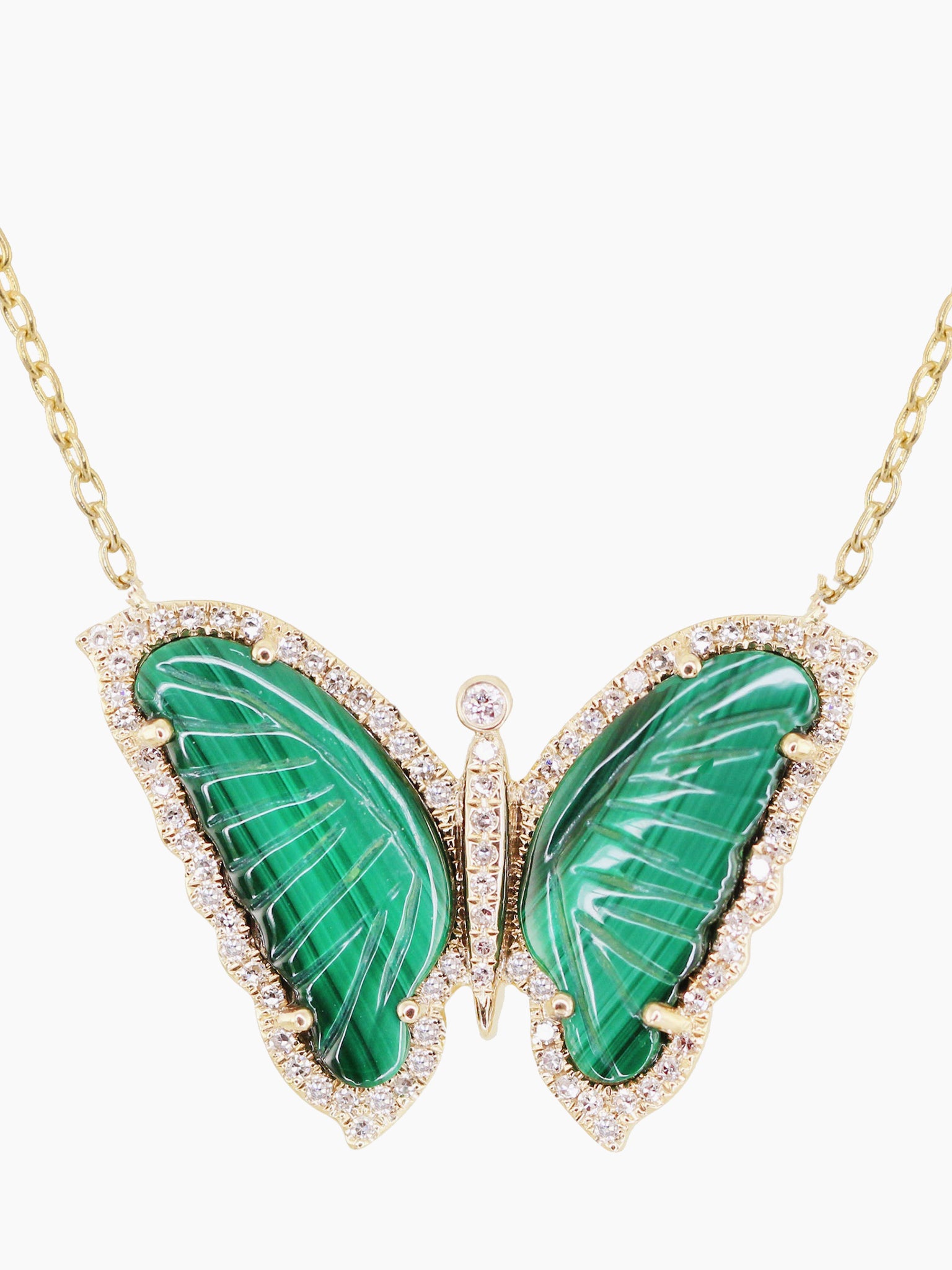 LUNA SKYE Malachite Baby Butterfly Necklace