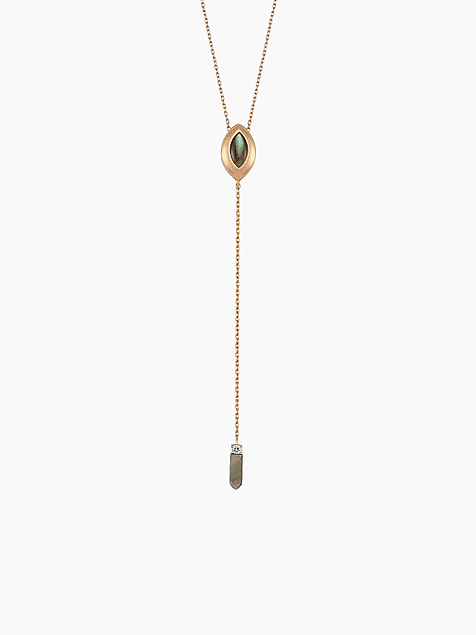 MELIS GORAL Memory Mother of Pearl Diamond Necklace