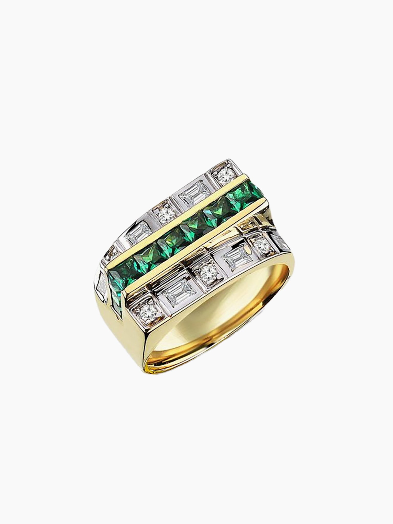 MELIS GORAL Mirror Tsavorite Diamond Ring