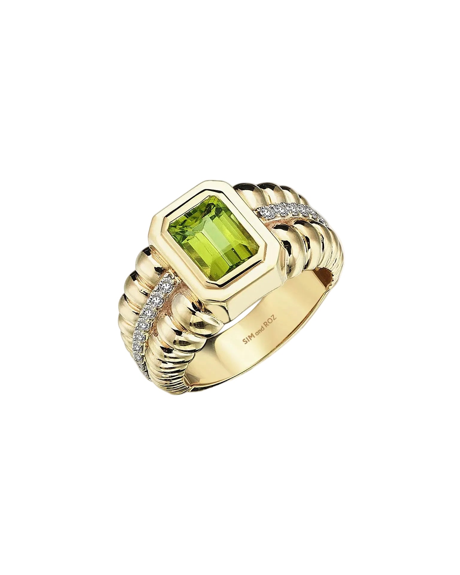 SIM AND ROZ Morphose Peridot Ring