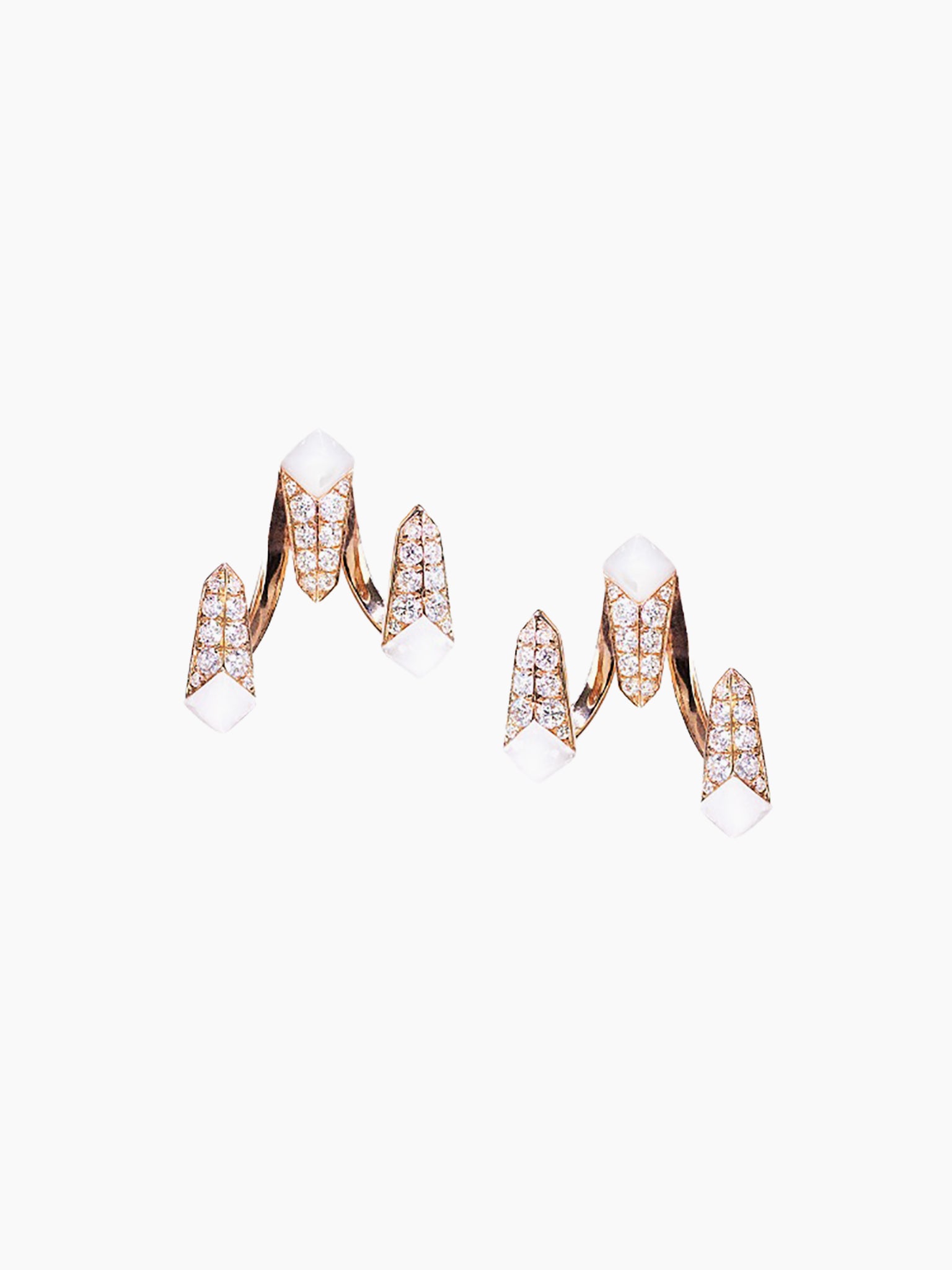 SIMONE Edgy Jacket Diamond Studs