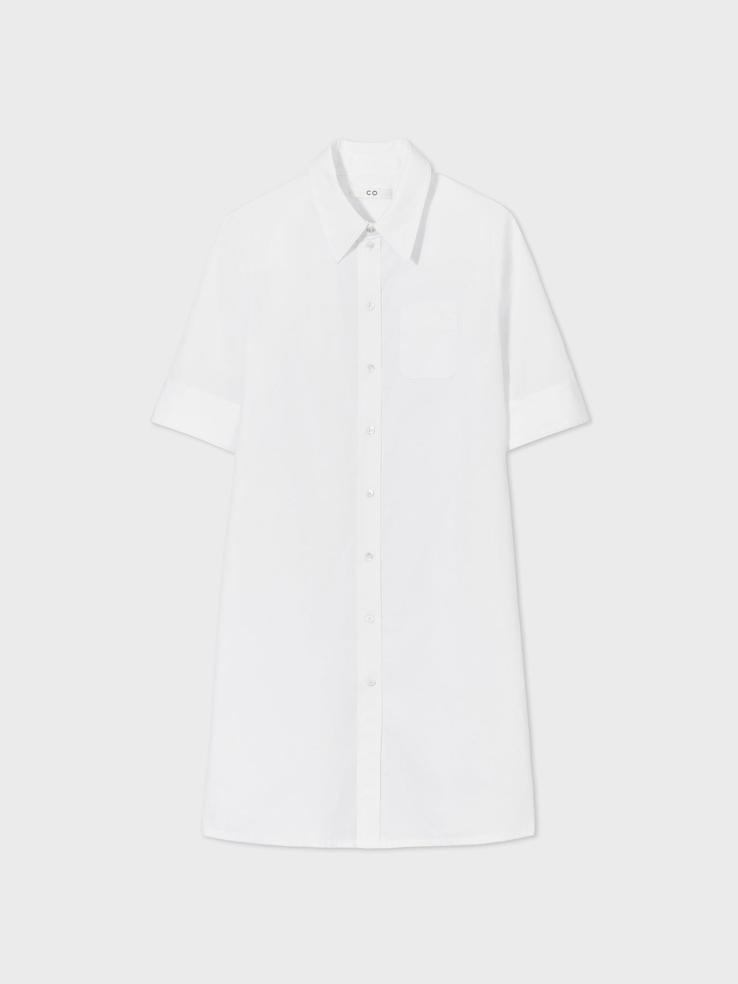 CO Fitted Shirtdress in Cotton Poplin