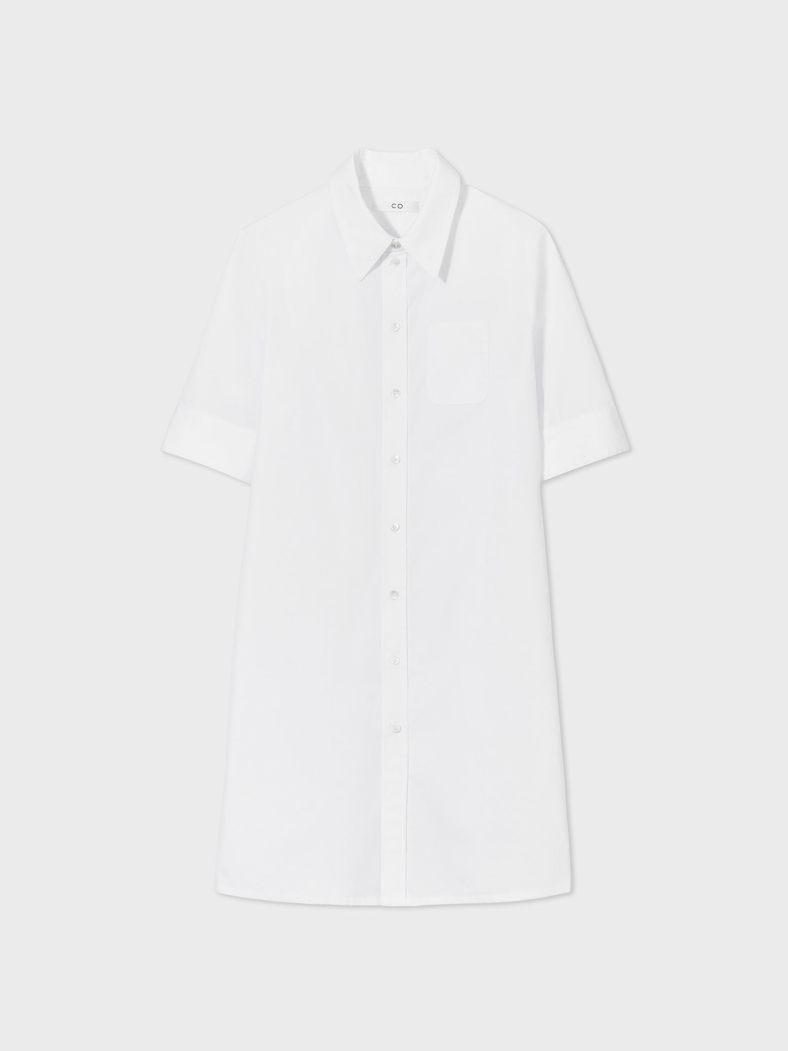 CO Fitted Shirtdress in Cotton Poplin