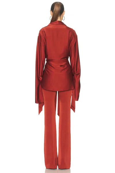 ATLEIN Oversized Knot Detail Shirt