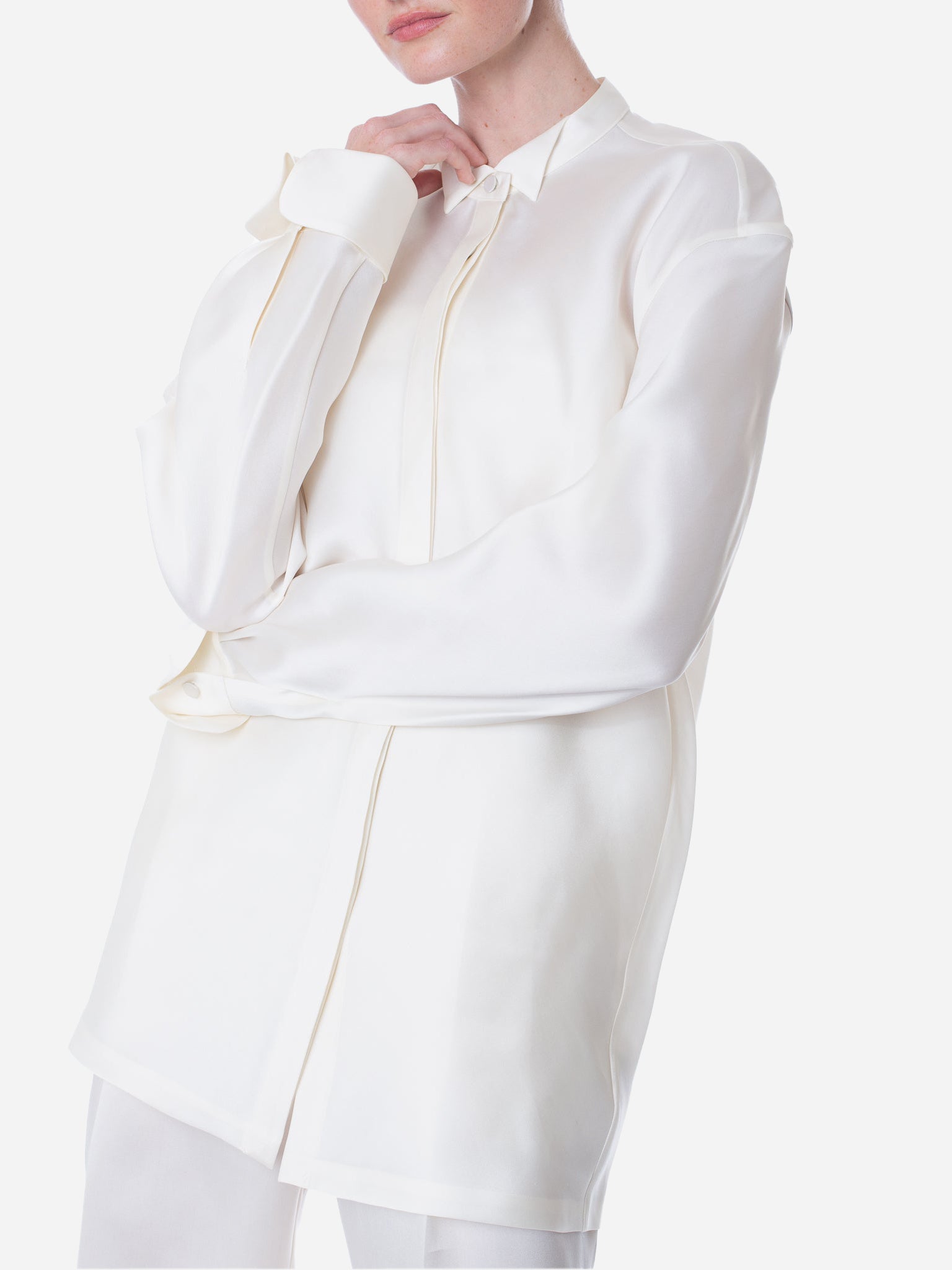 GIA STUDIOS Tuxedo Silk Shirt