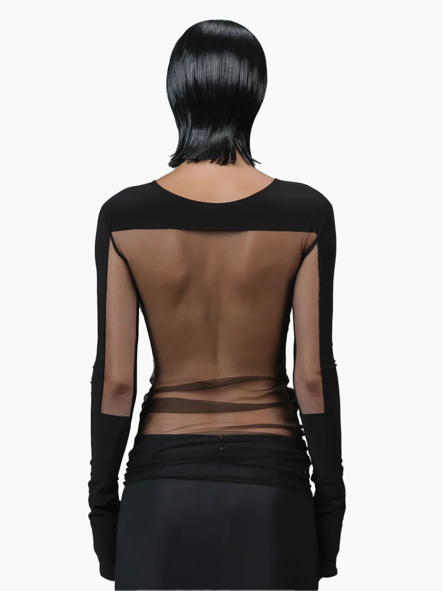 GRACE LING Square Cut Out Top