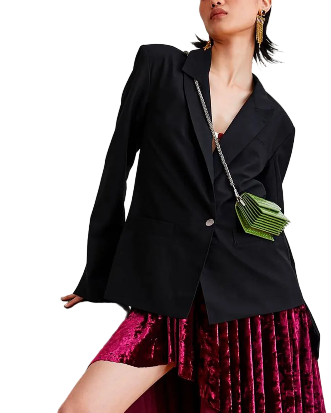 HAN WEN STUDIO Naomi Nano Croc Crossbody Cardholder