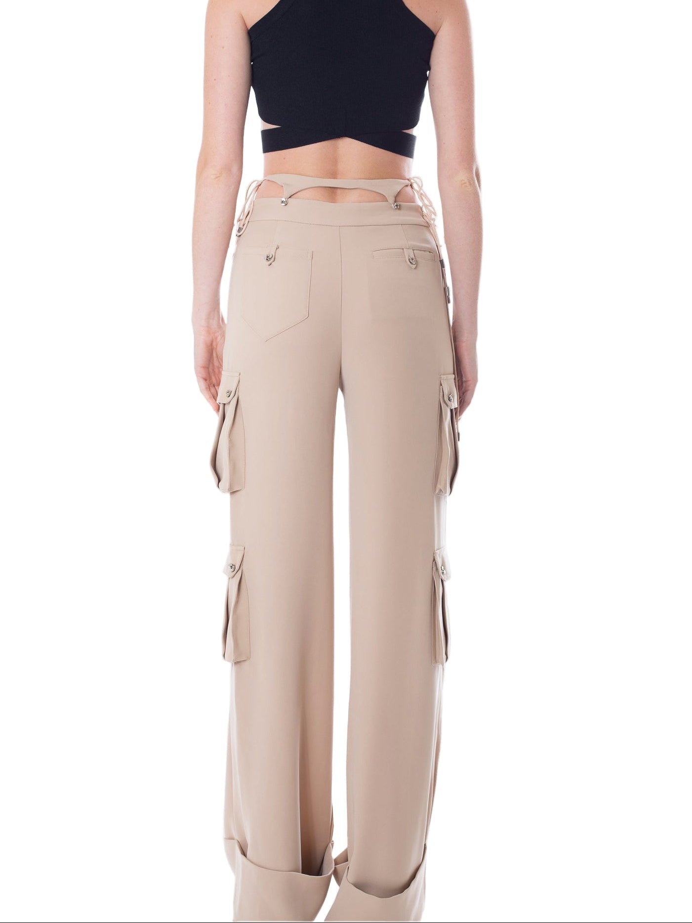 HAN WEN STUDIO Relaxed Fit Detachable Strappy Waist Cargo Trouser