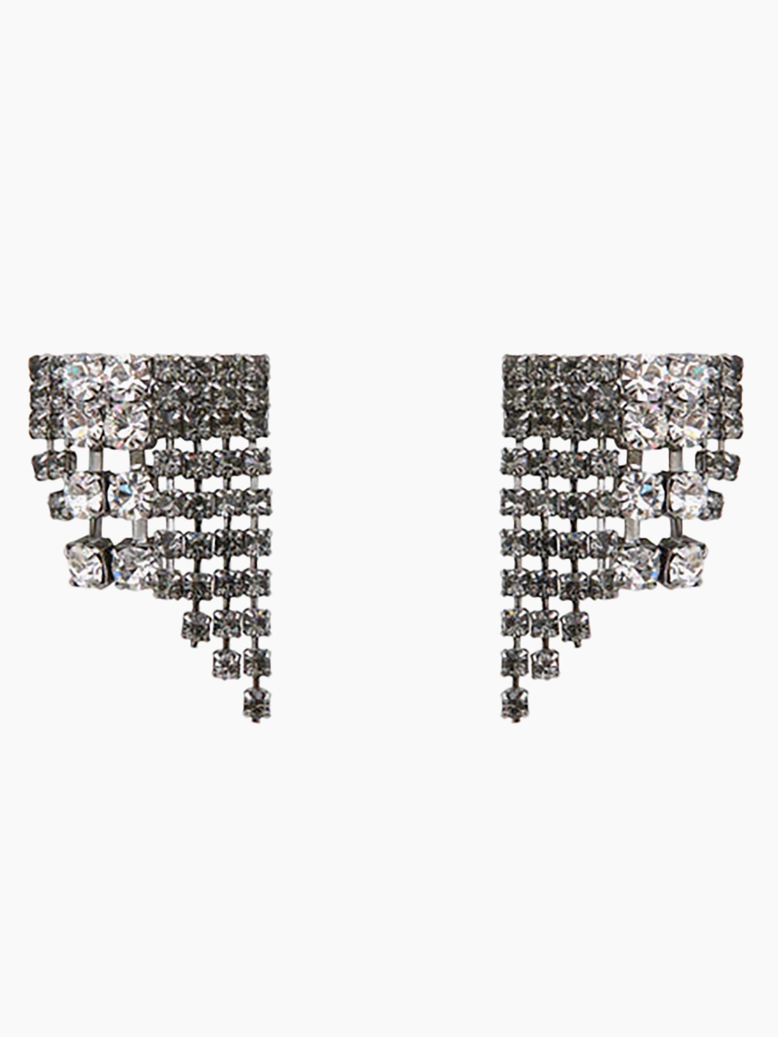 HELENE ZUBELDIA BO621 Crystal Square Mini Waterfall Earrings