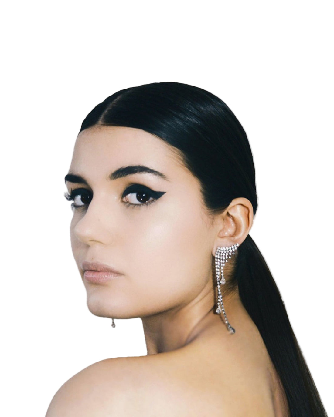 HELENE ZUBELDIA BO817 Crystal Waterfall Drop Earrings