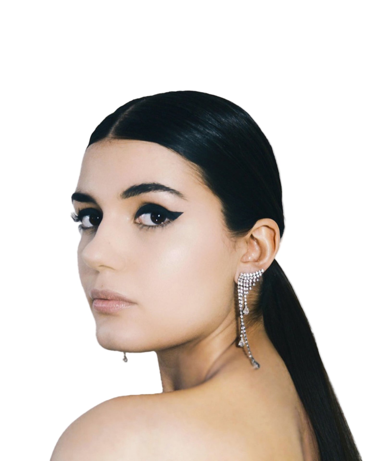 HELENE ZUBELDIA BO817 Crystal Waterfall Drop Earrings