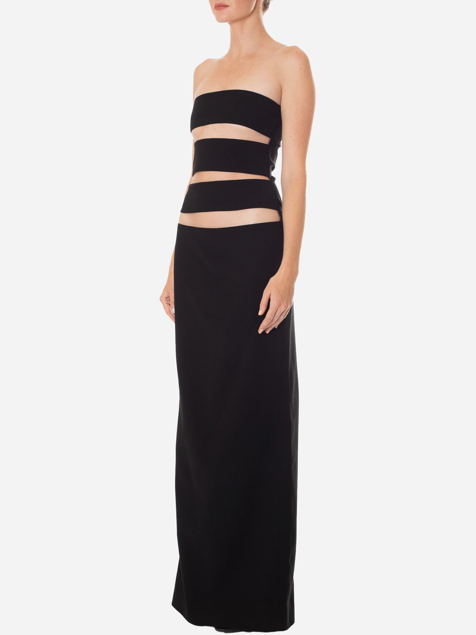 MONOT Horizontal Cutout Bandage Maxi Dress