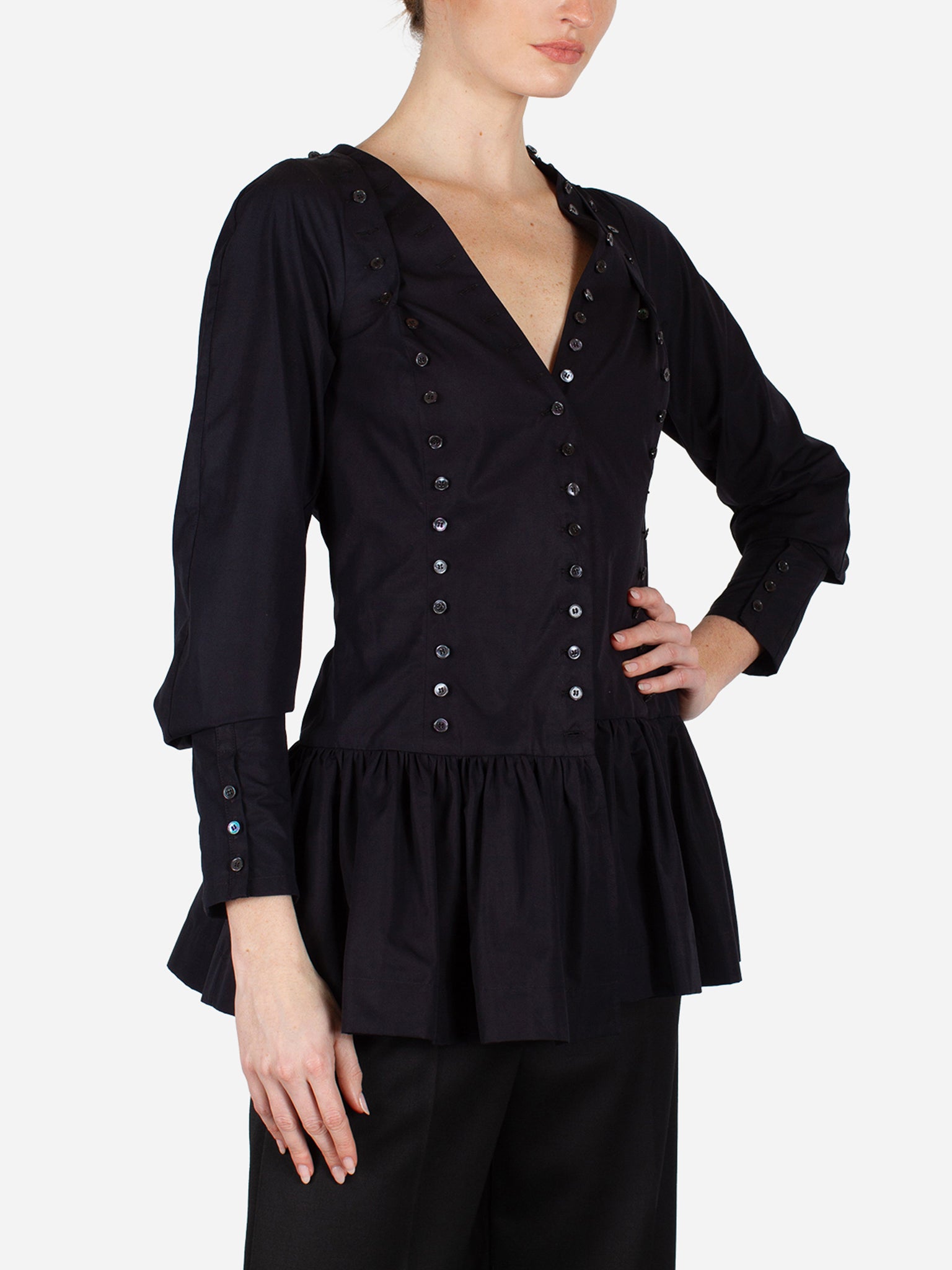 ROCHAS Long Sleeved Button Detail Blouse