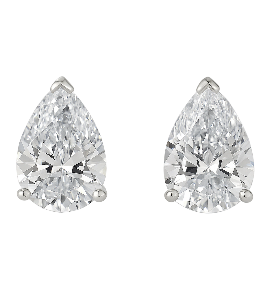 LUMENIRI Classic Pear Studs 4 Ct