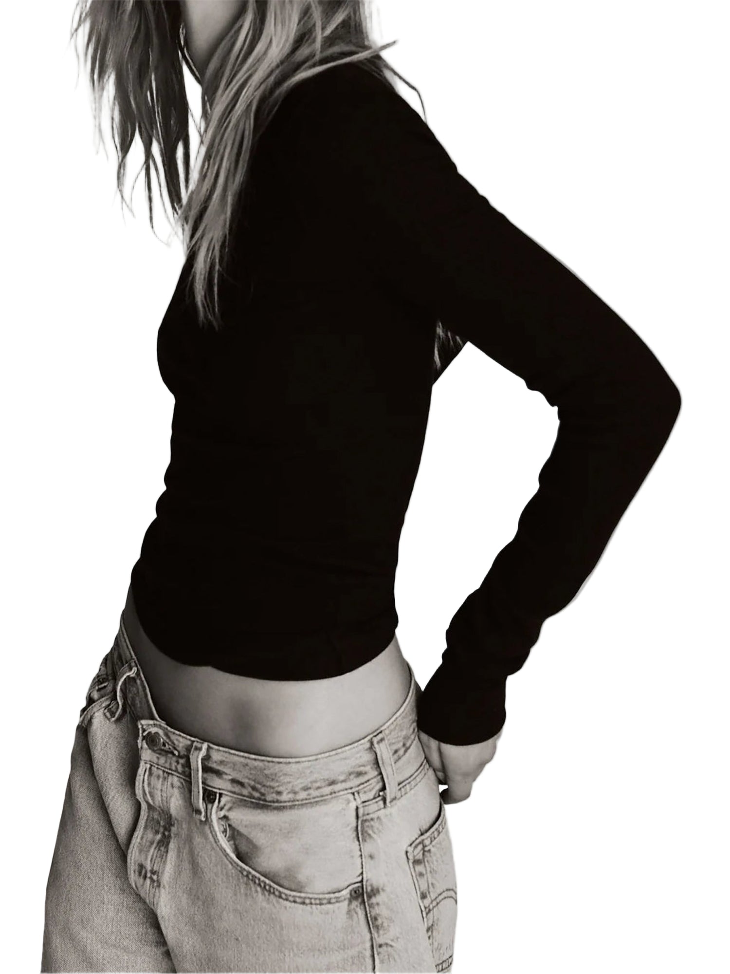 ETERNE Long Sleeve Fitted Top