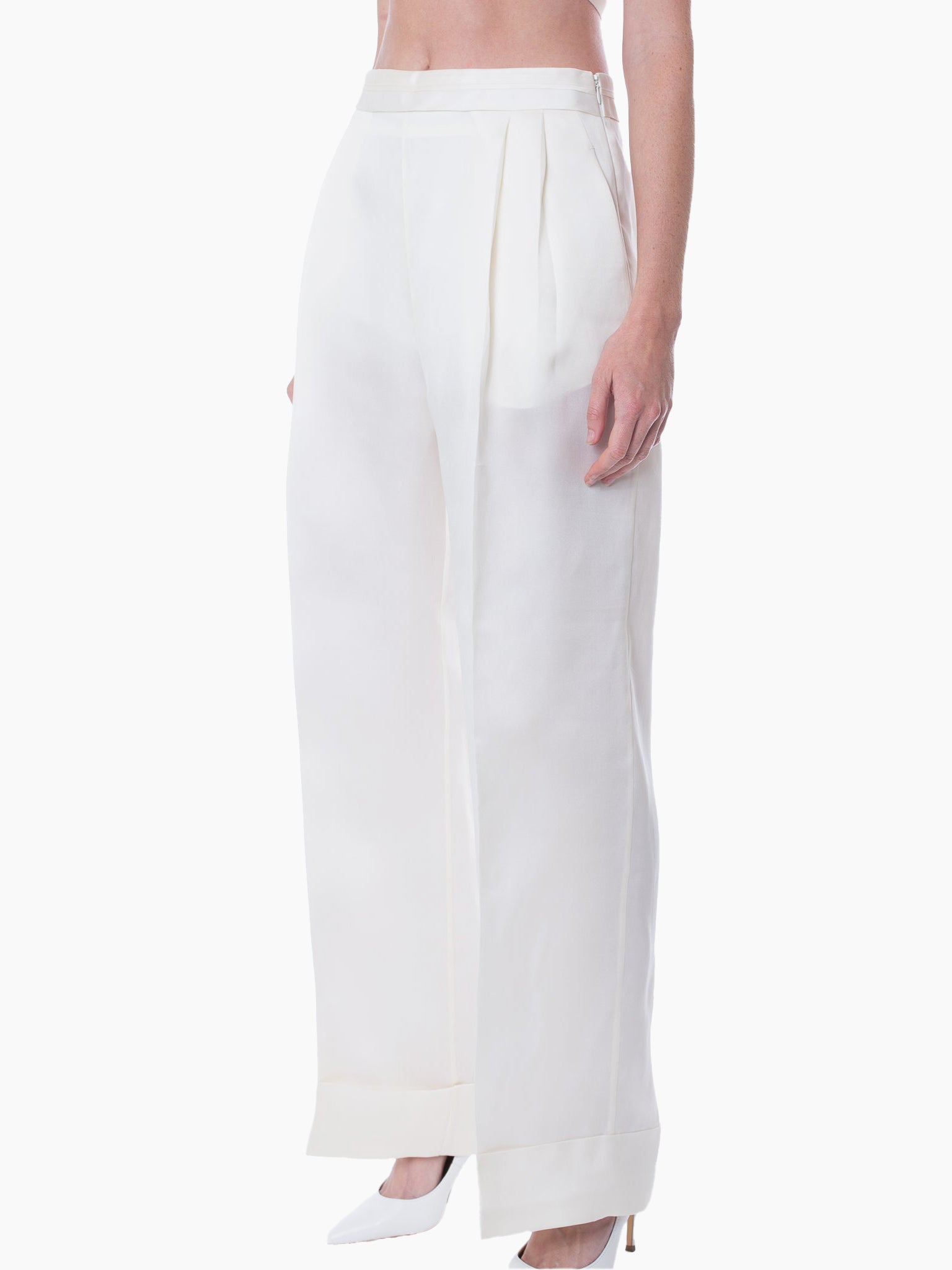 GIA STUDIOS Silk Straight Trousers