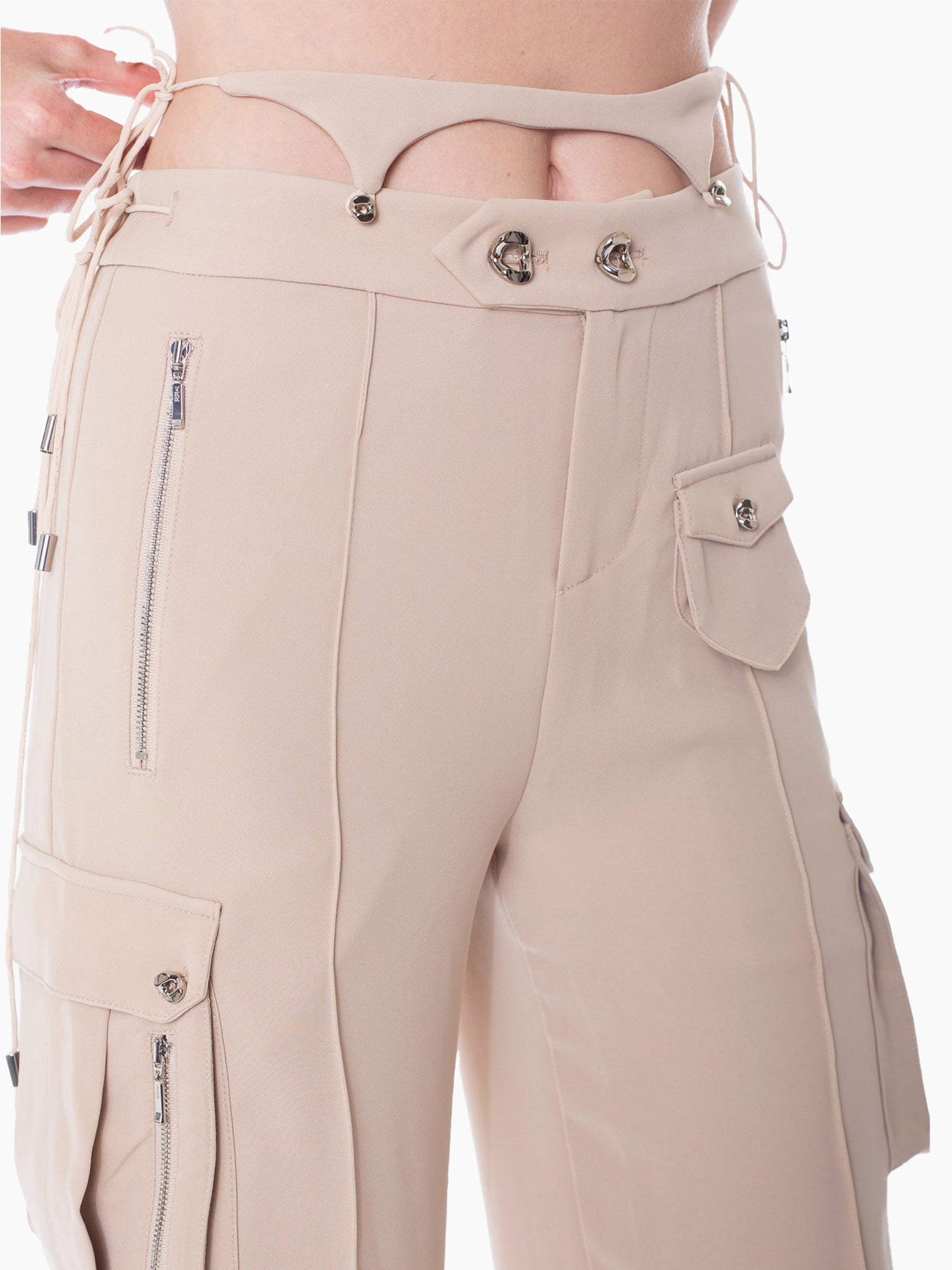 HAN WEN STUDIO Relaxed Fit Detachable Strappy Waist Cargo Trouser