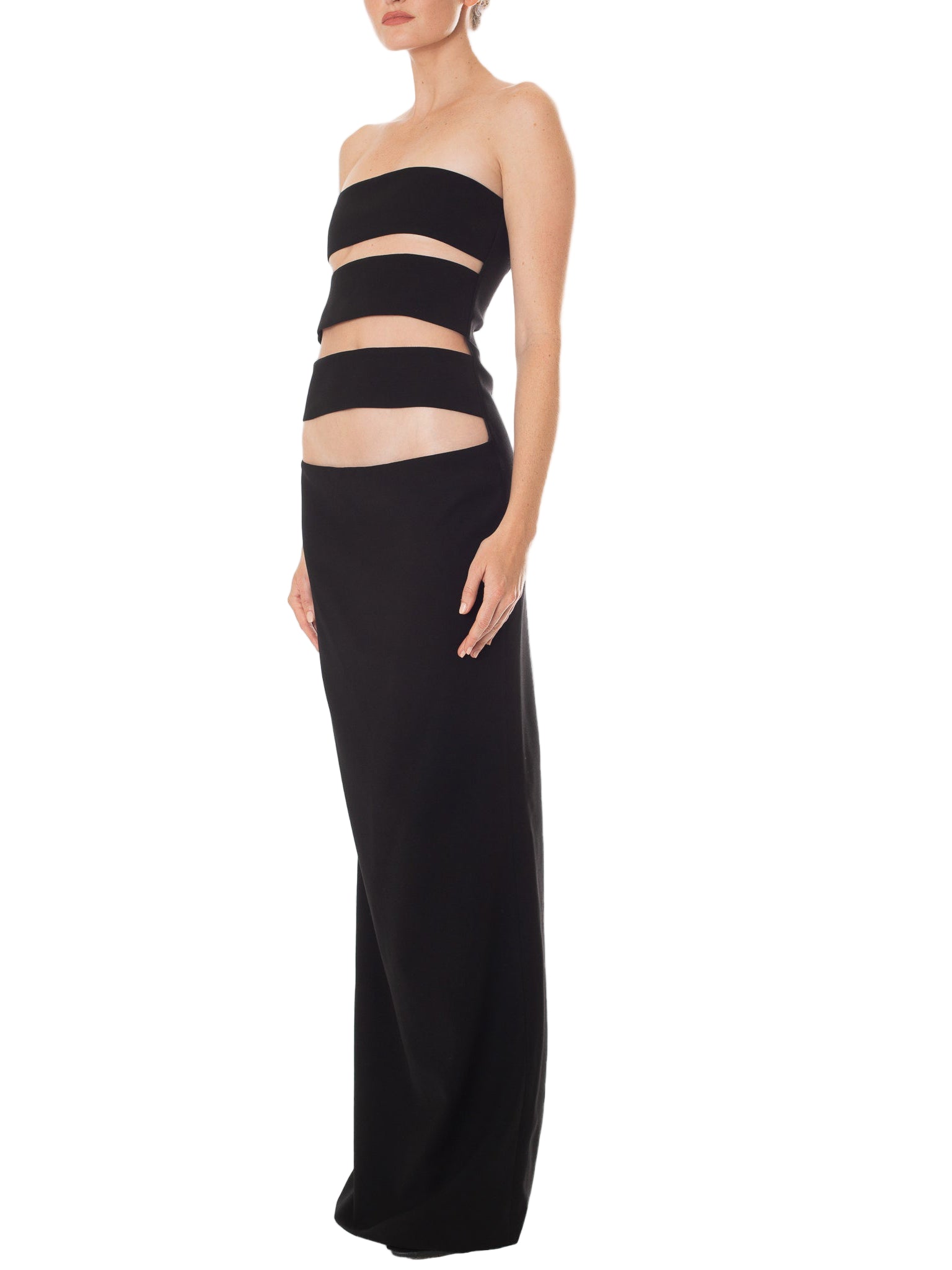 MONOT Horizontal Cutout Bandage Maxi Dress