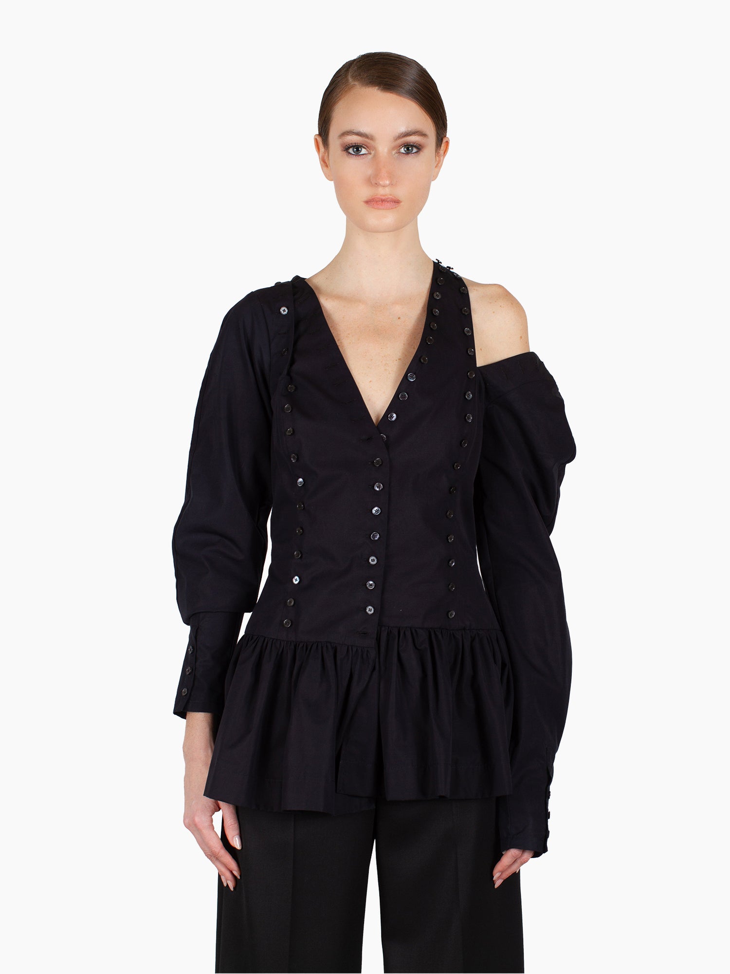 ROCHAS Long Sleeved Button Detail Blouse