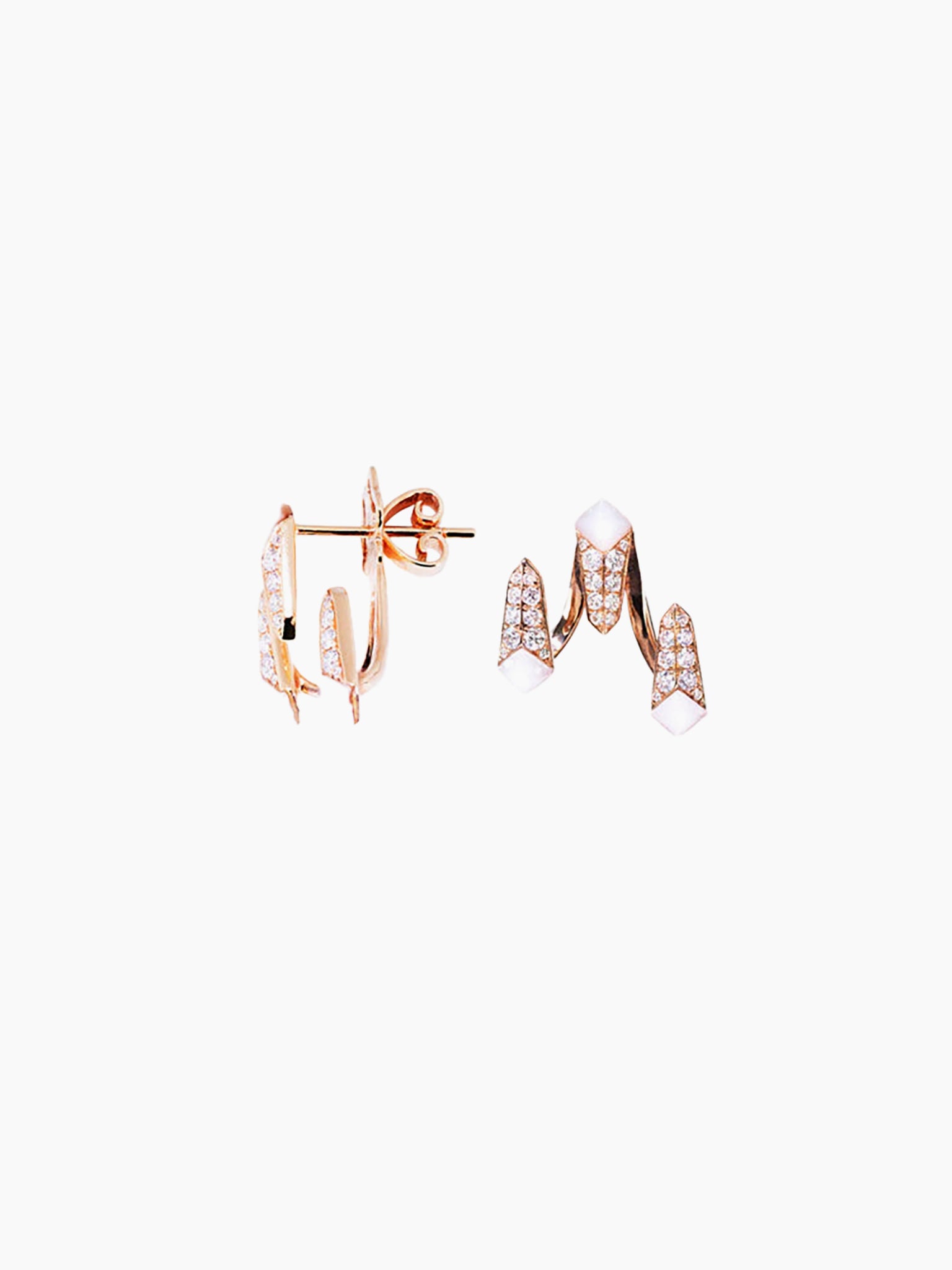 SIMONE Edgy Jacket Diamond Studs