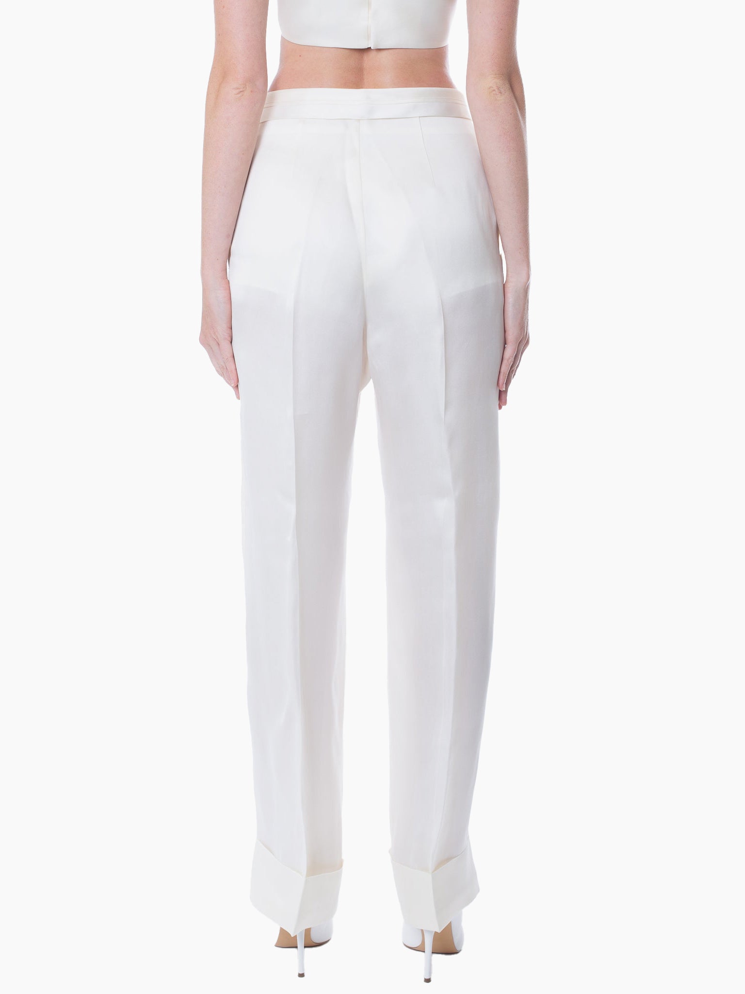 GIA STUDIOS Silk Straight Trousers