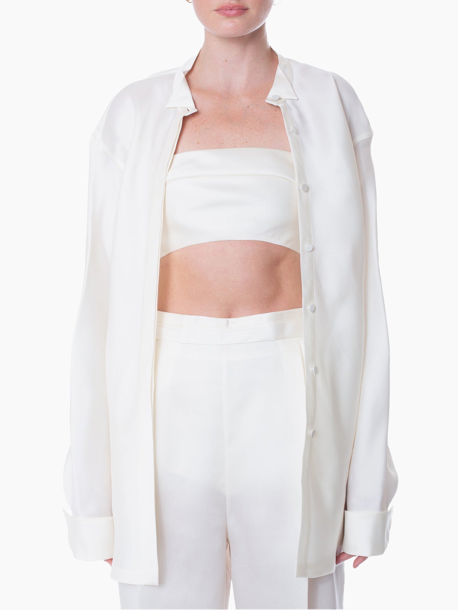 GIA STUDIOS Tuxedo Silk Shirt