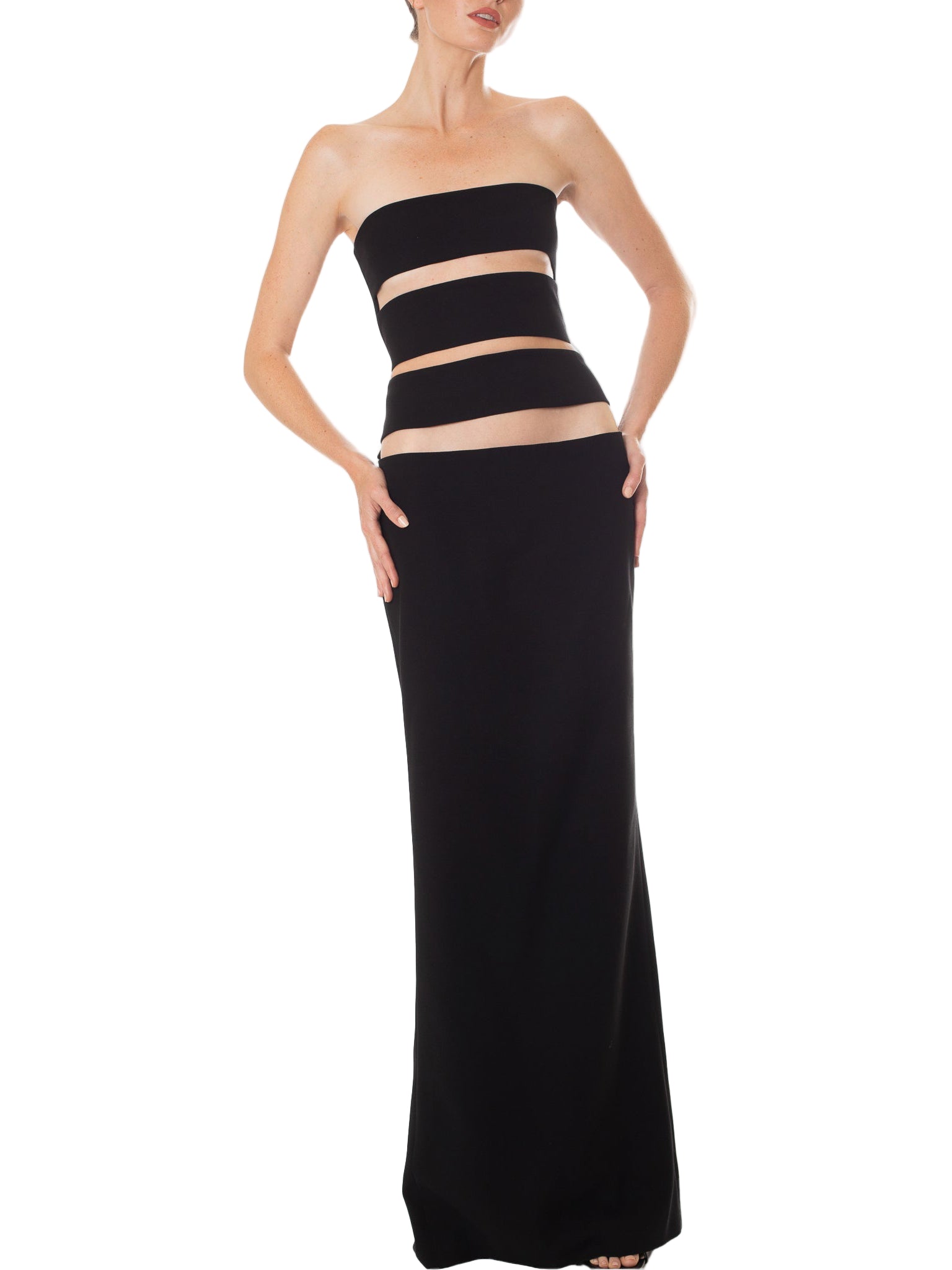 MONOT Horizontal Cutout Bandage Maxi Dress