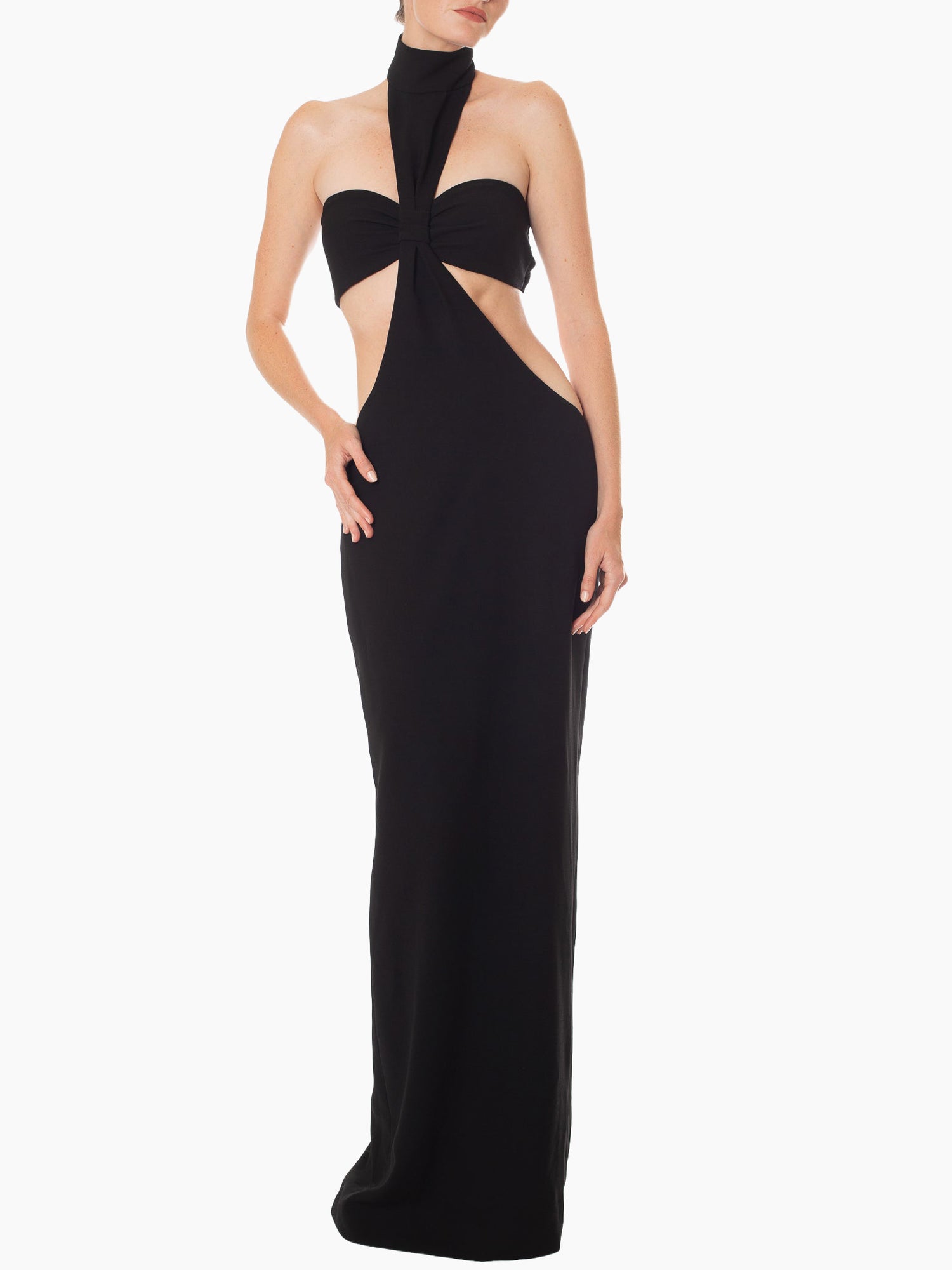 MONOT Turtleneck Bandeau Maxi Dress