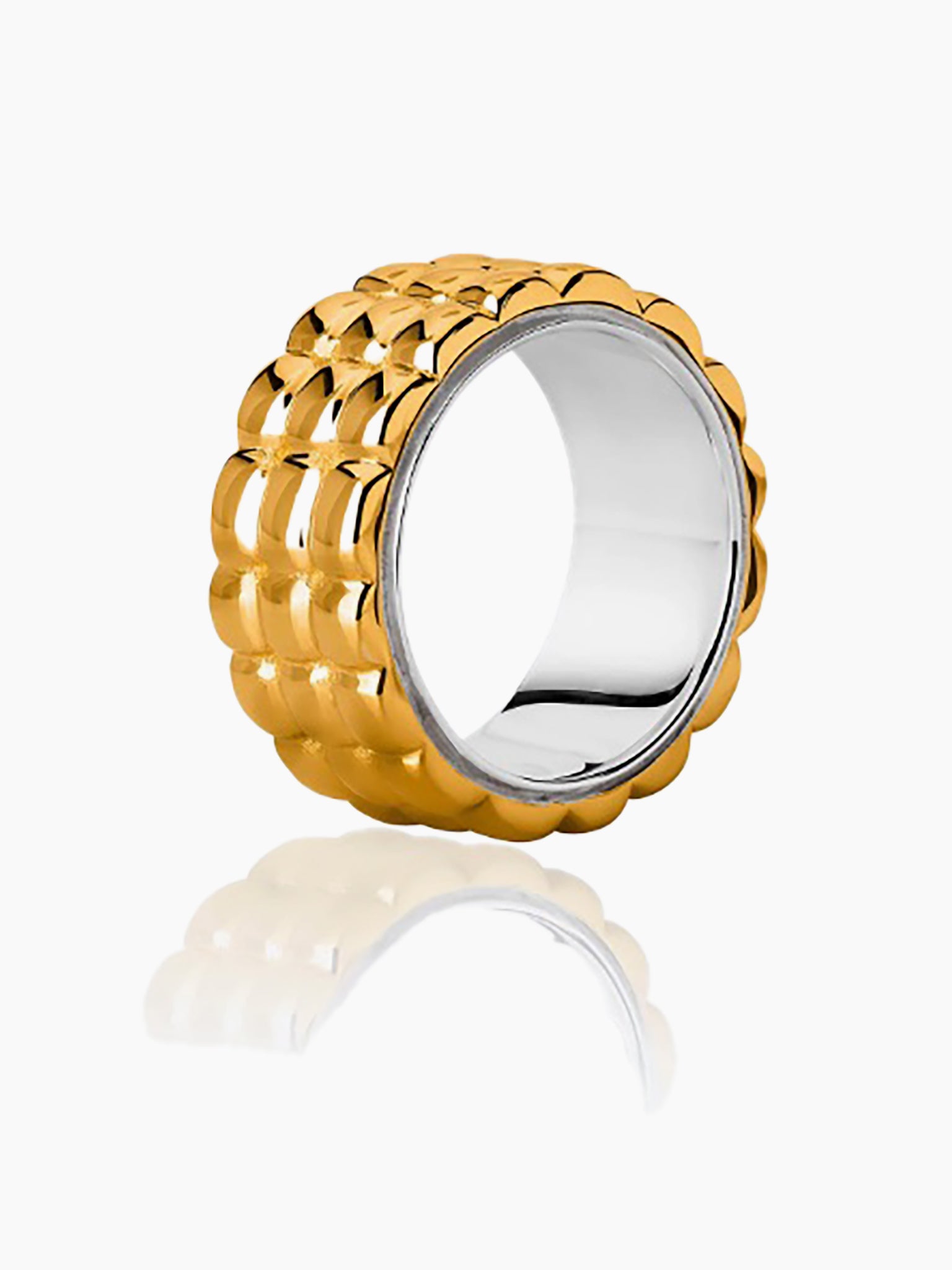 TANE Mexico 1942 Alma Textured Vermeil Ring