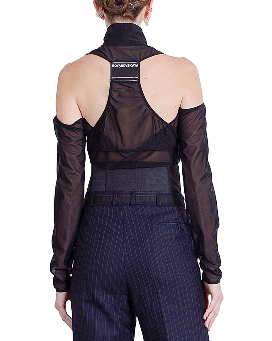 BOYAROVSKAYA Kalura Mesh Knit Bodysuit
