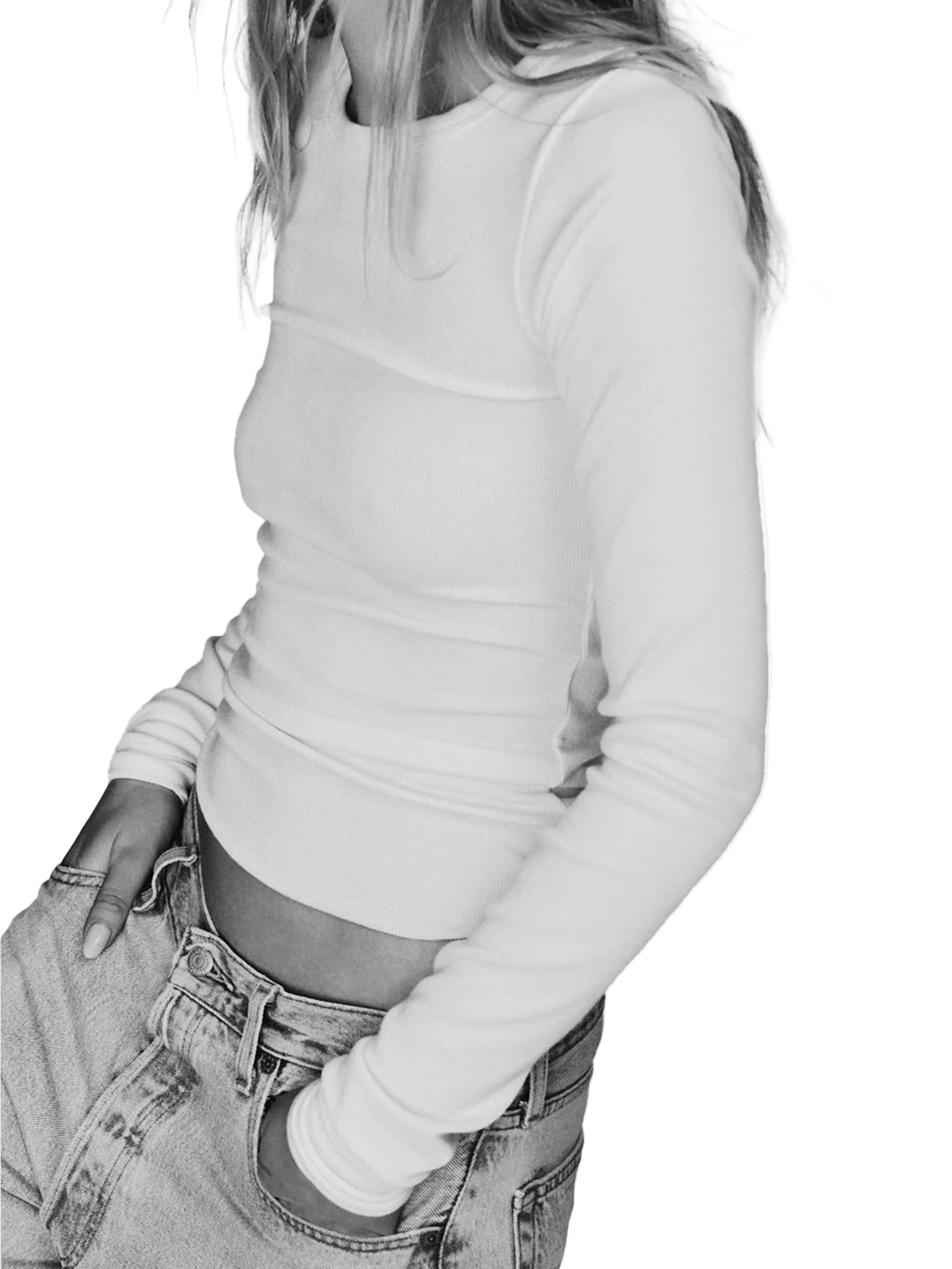 ETERNE Long Sleeve Fitted Top