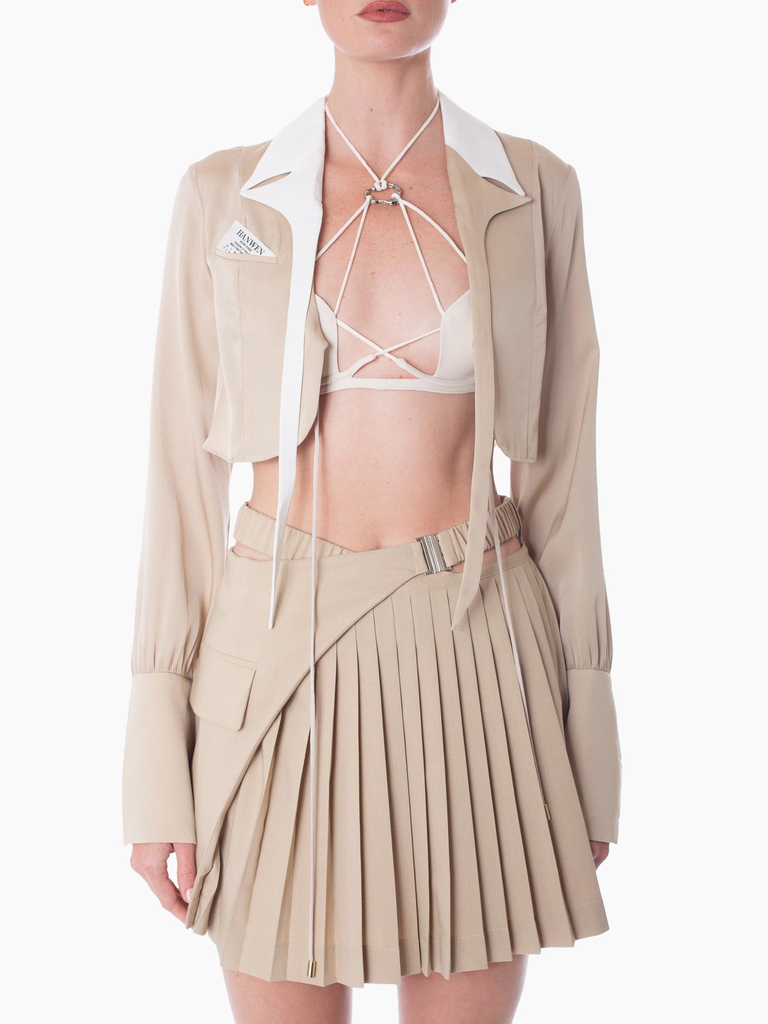 HAN WEN STUDIO Strappy Oval Ring Bra