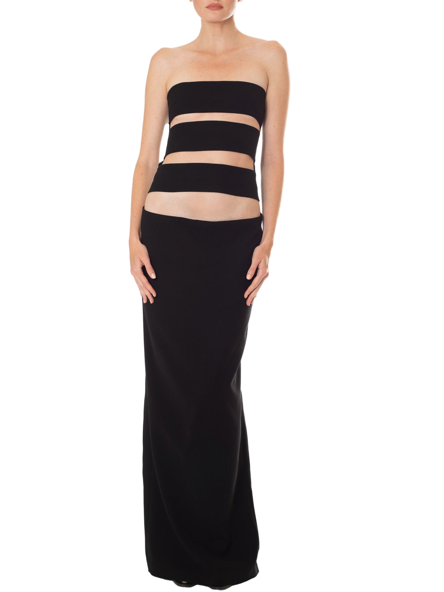 MONOT Horizontal Cutout Bandage Maxi Dress
