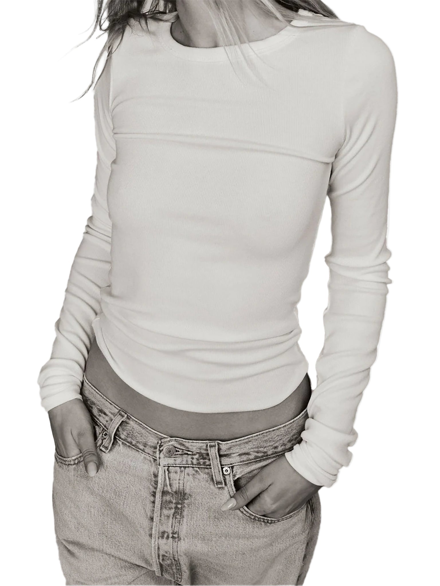 ETERNE Long Sleeve Fitted Top