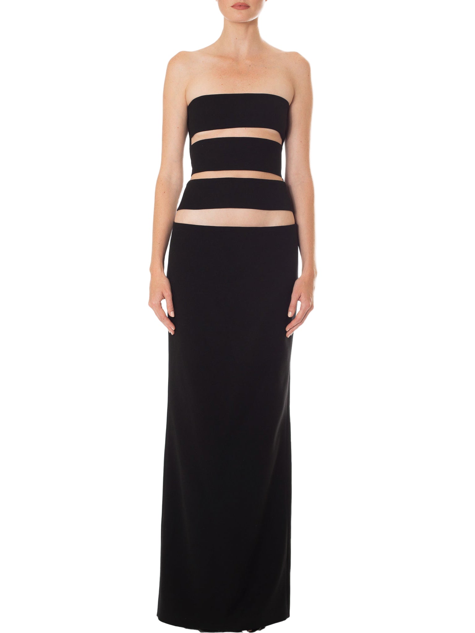 MONOT Horizontal Cutout Bandage Maxi Dress