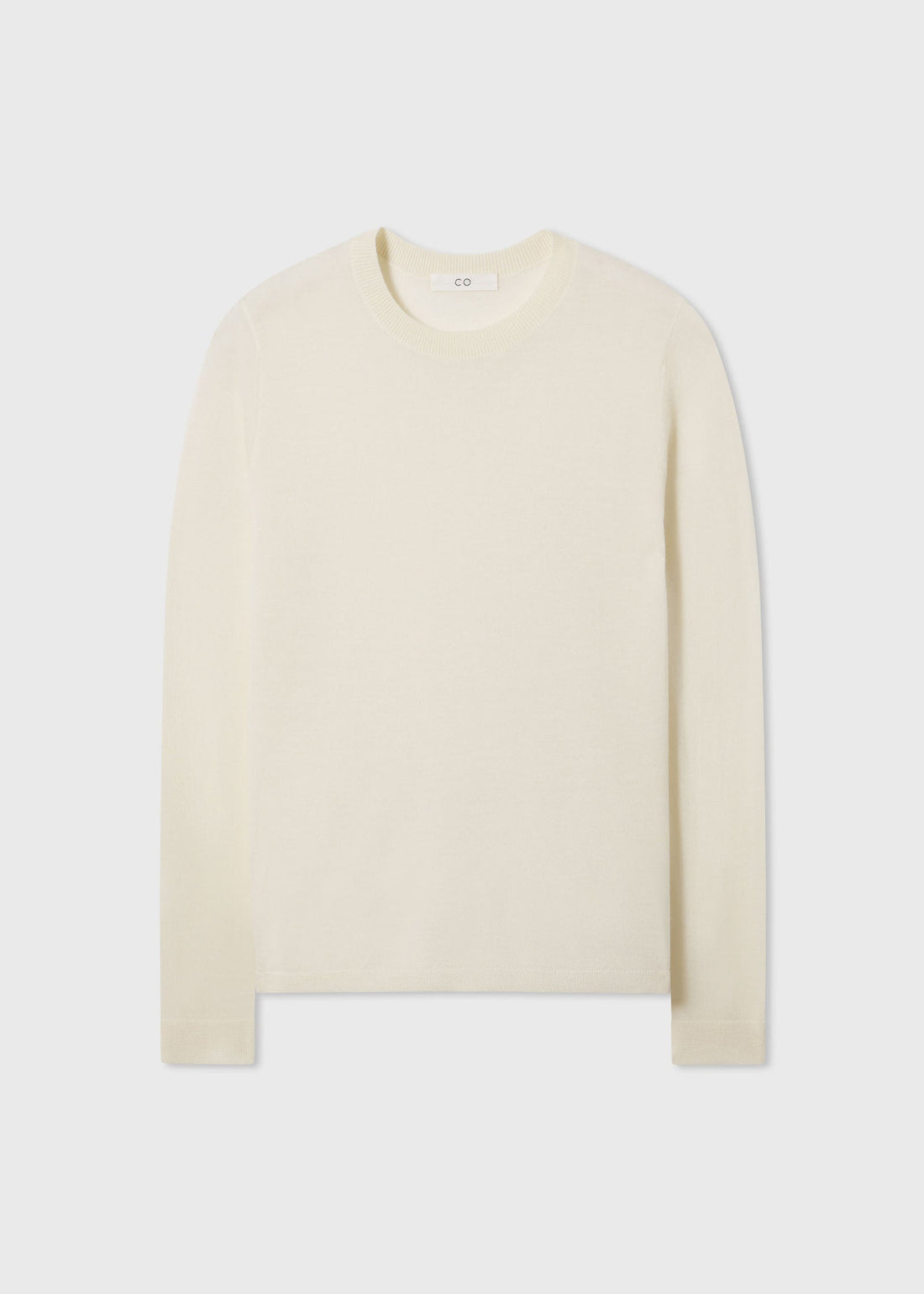 CO Long Sleeve Crew Sweater in Fine Cashmere
