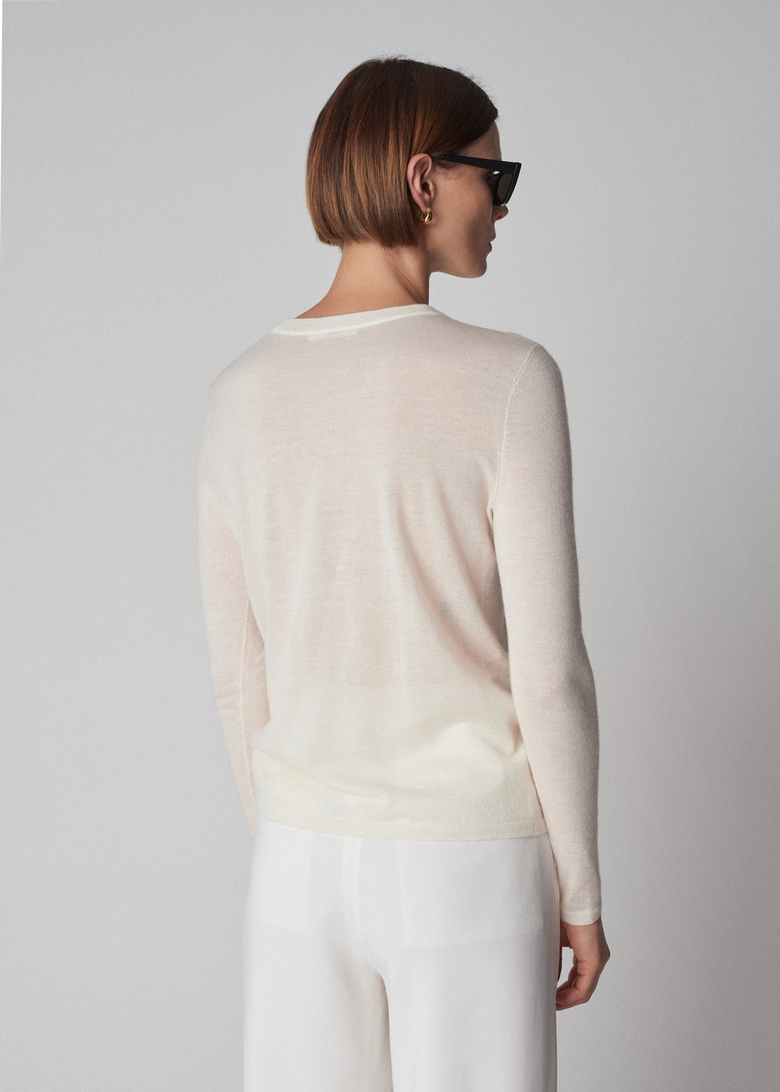 CO Long Sleeve Crew Sweater in Fine Cashmere
