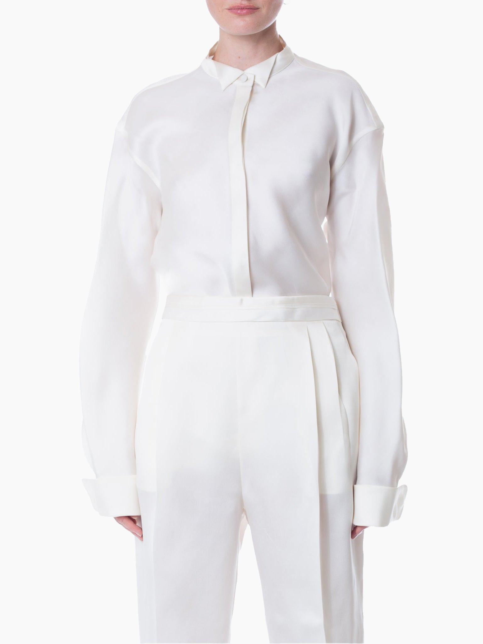 GIA STUDIOS Tuxedo Silk Shirt